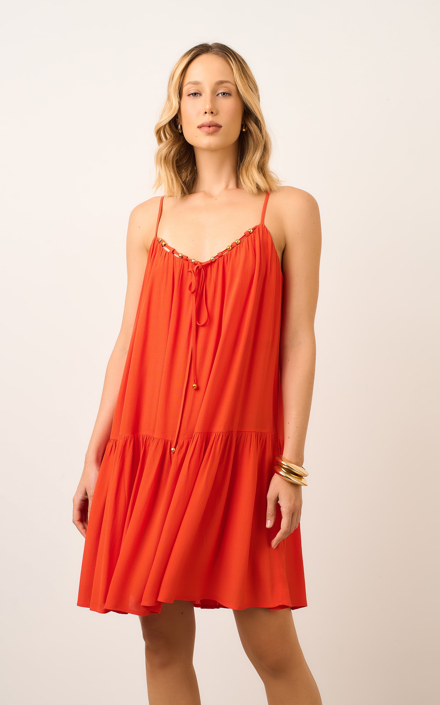 Vestido Curto Naif Coral