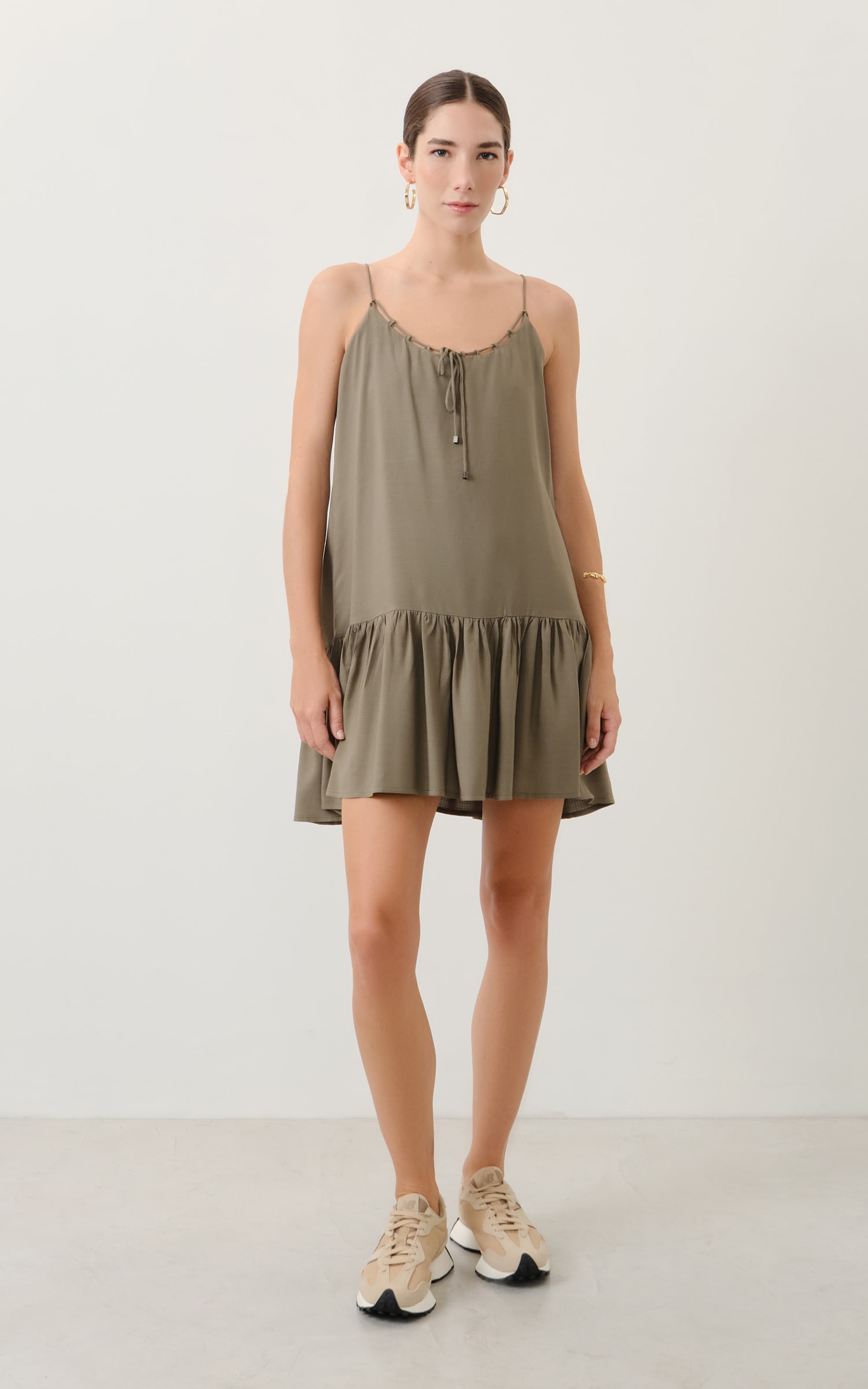 Vestido Curto Nepal Verde Musgo