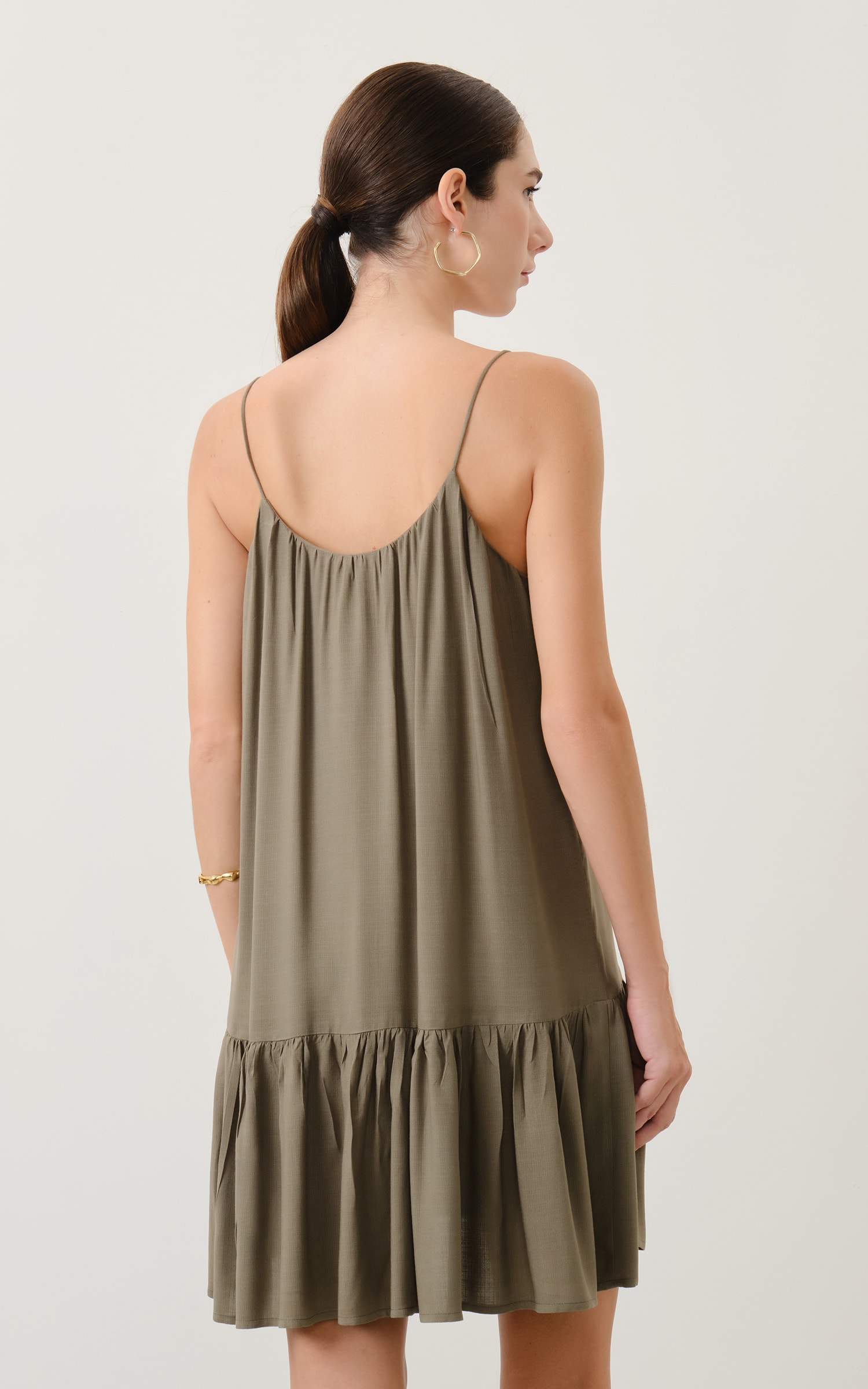 Vestido Curto Nepal Verde Musgo