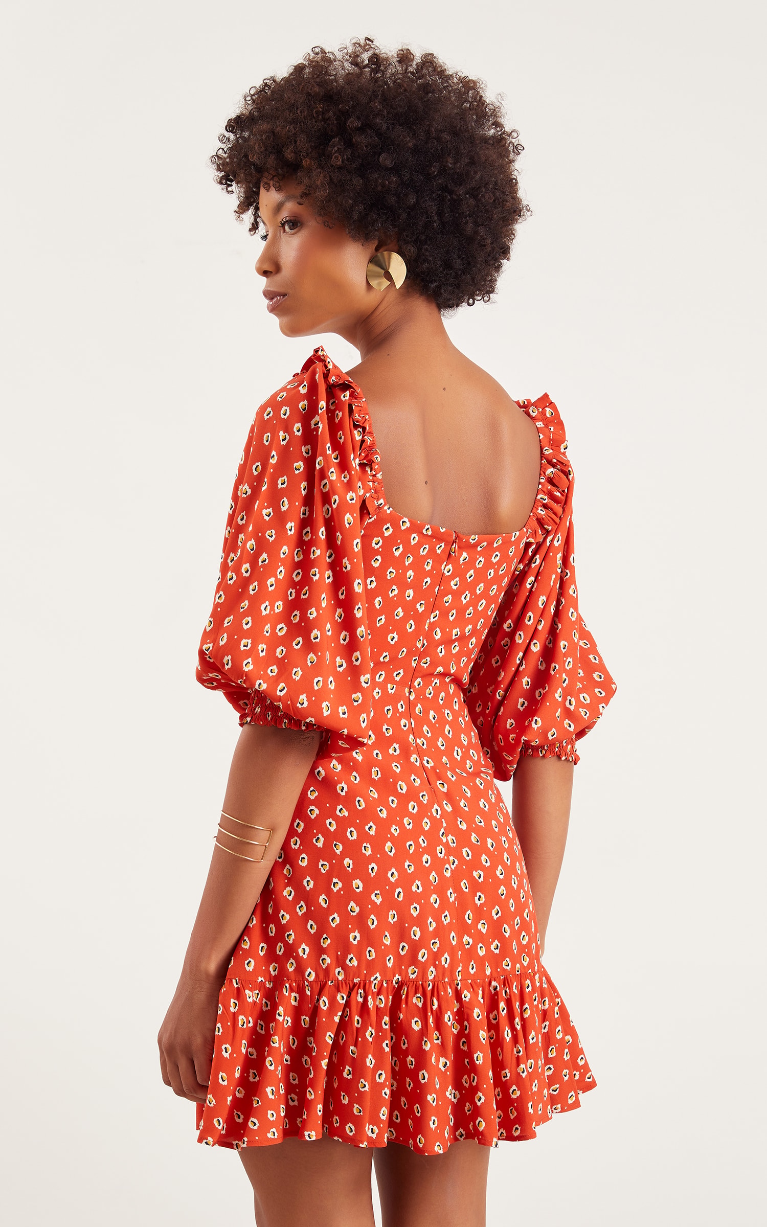 Vestido Curto Nut Telha