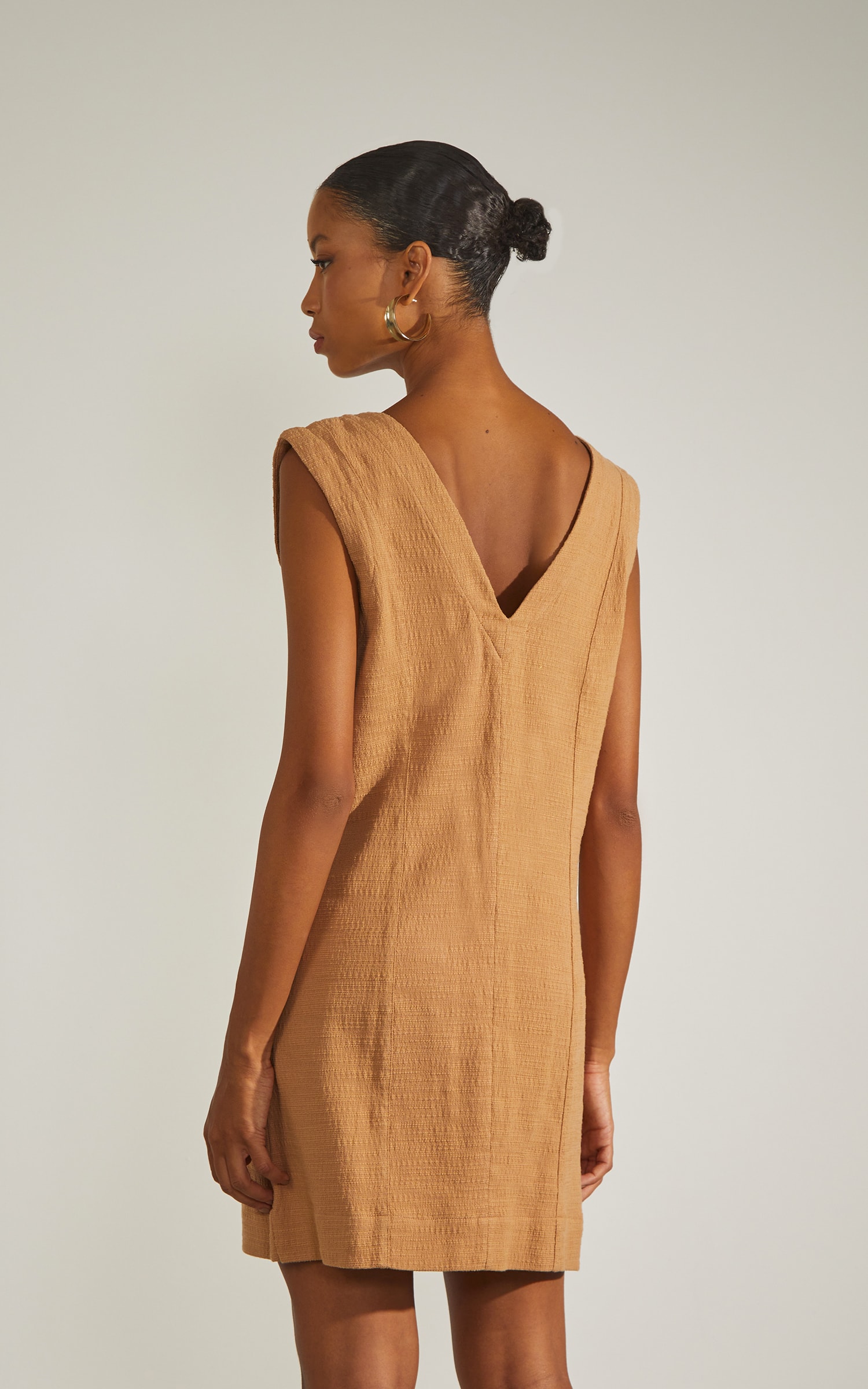 Vestido Curto Riviera Caqui