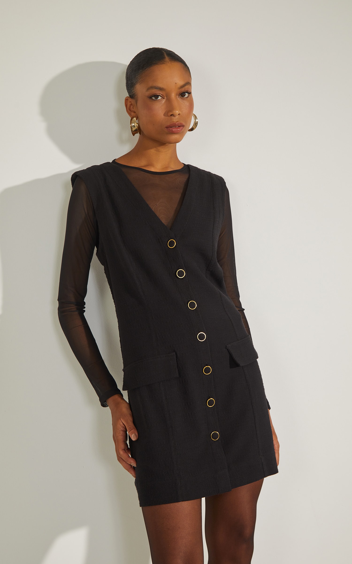 Vestido Curto Riviera Preto