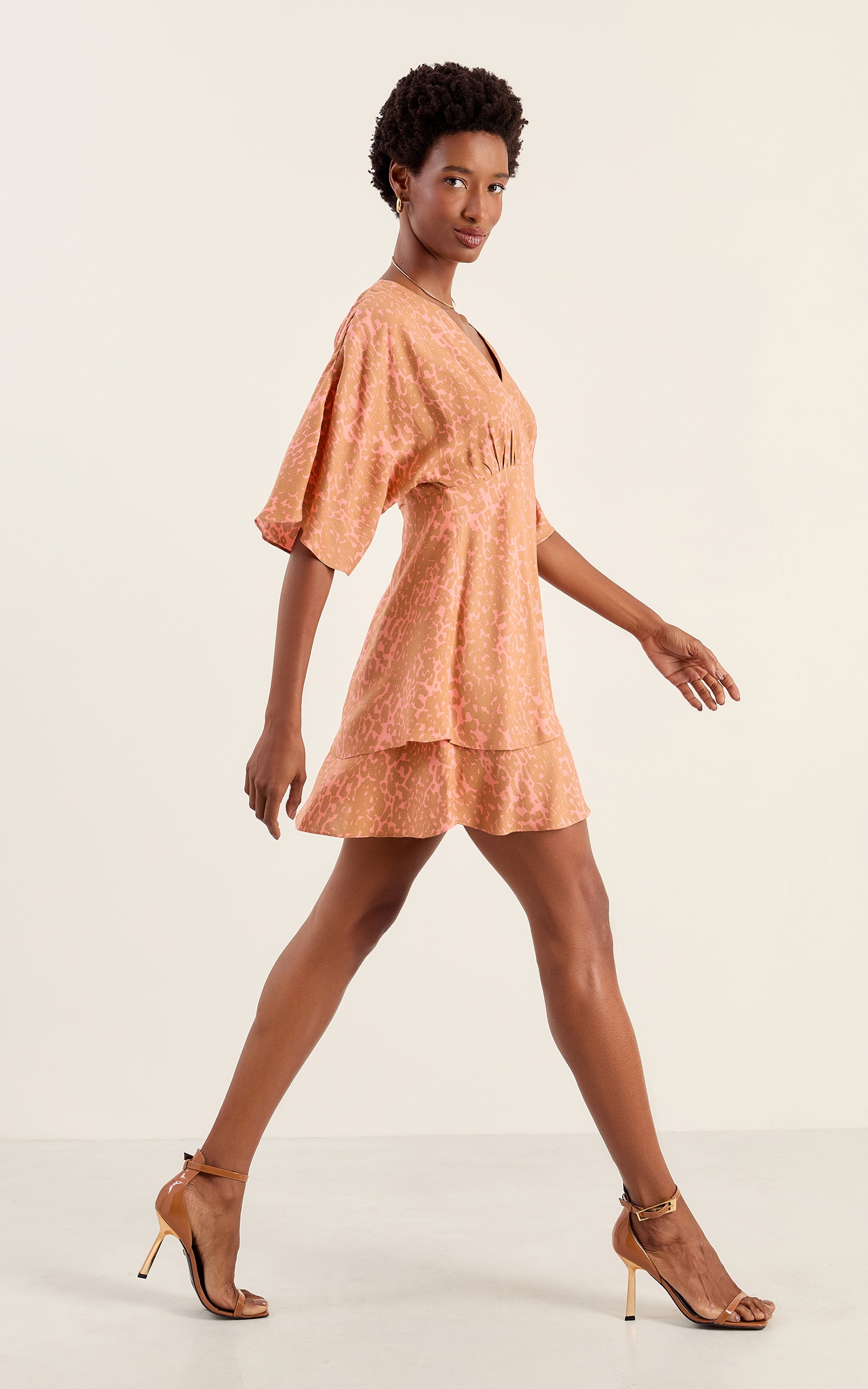 Vestido Curto Savana Goiaba