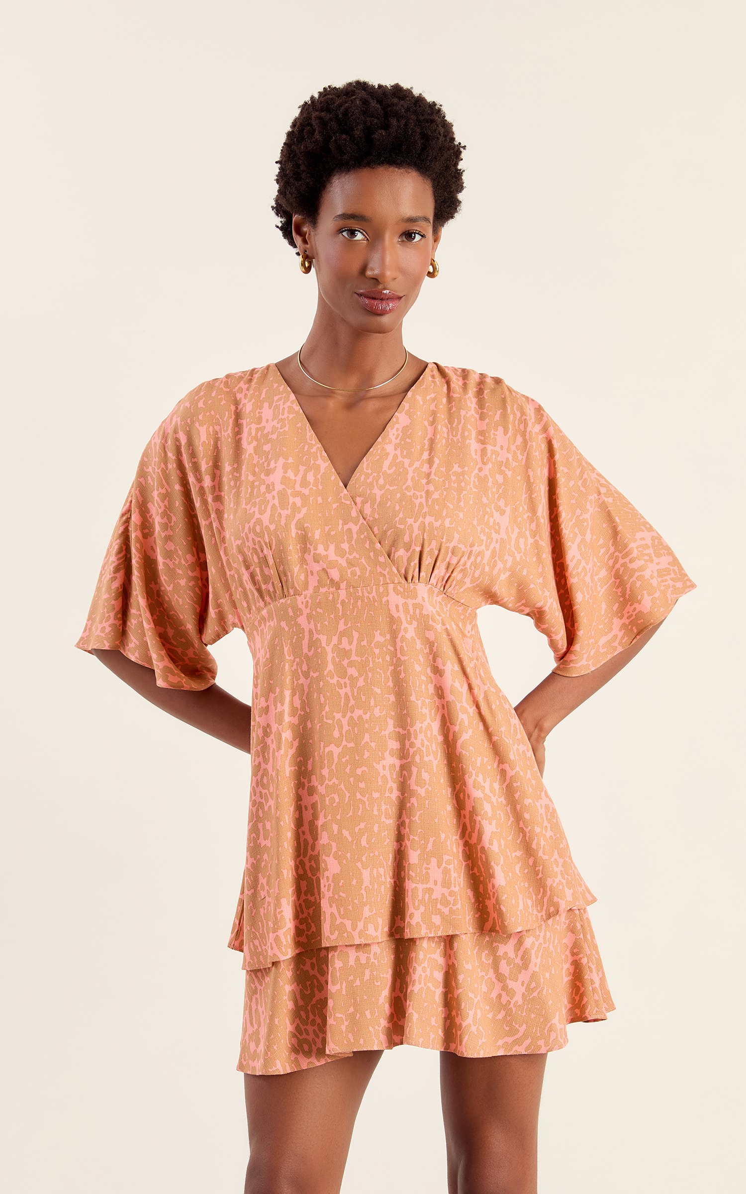 Vestido Curto Savana Goiaba
