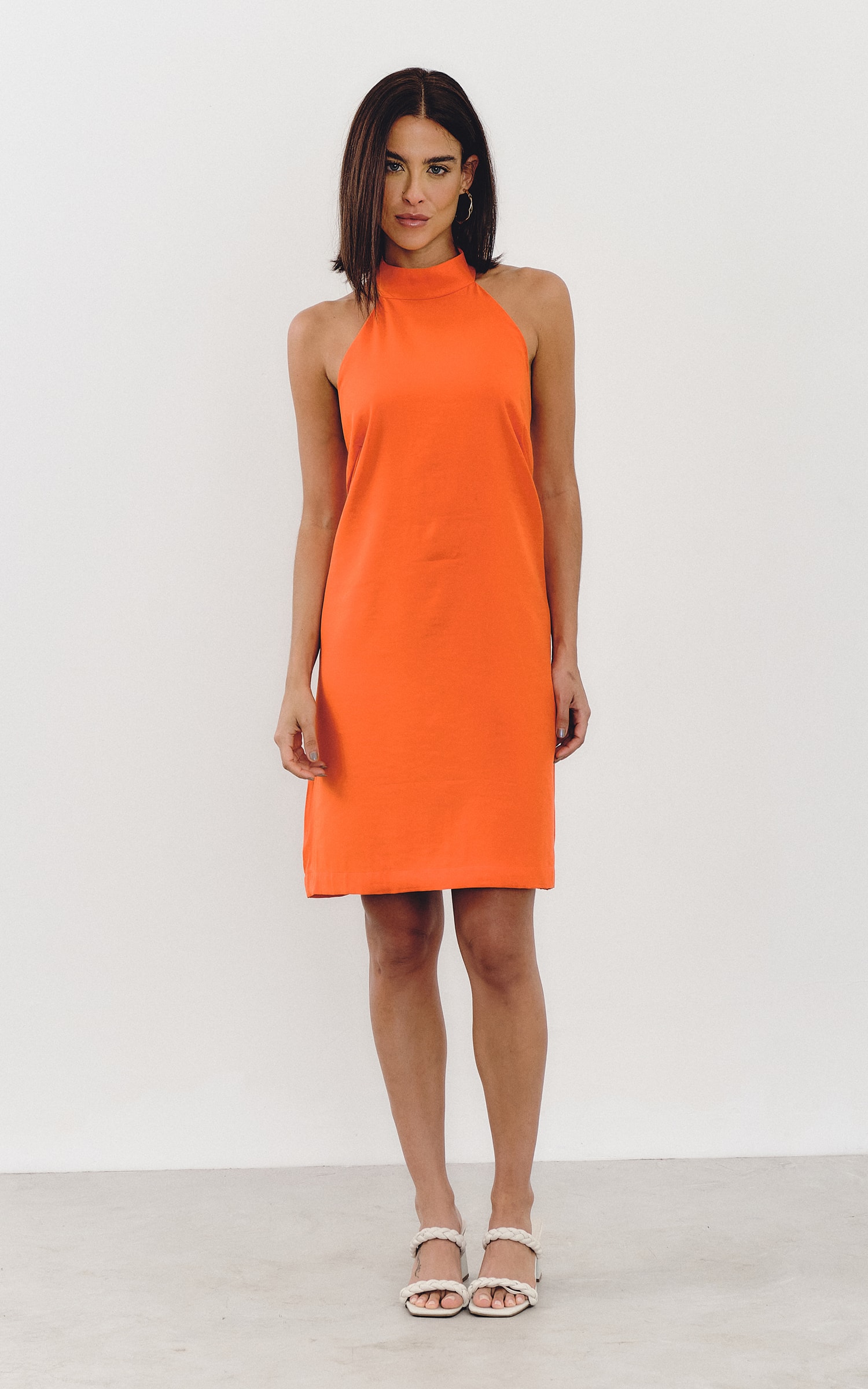 Vestido Curto Self Coral