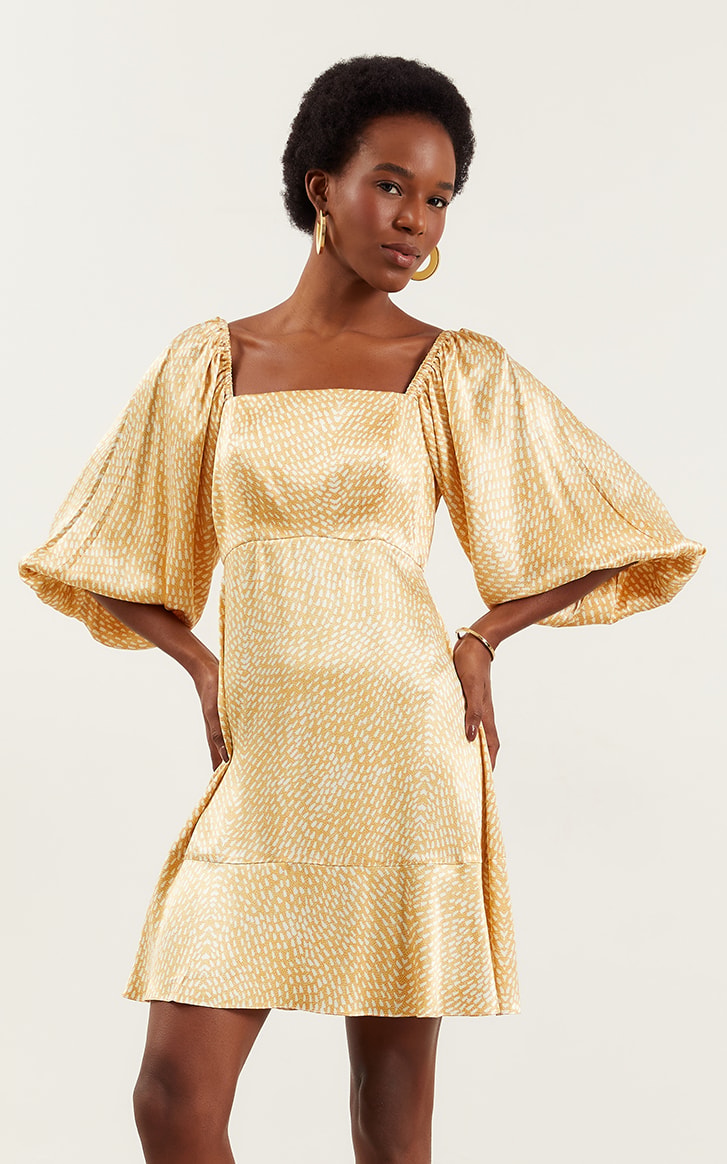 Vestido Curto Sun Amarelo