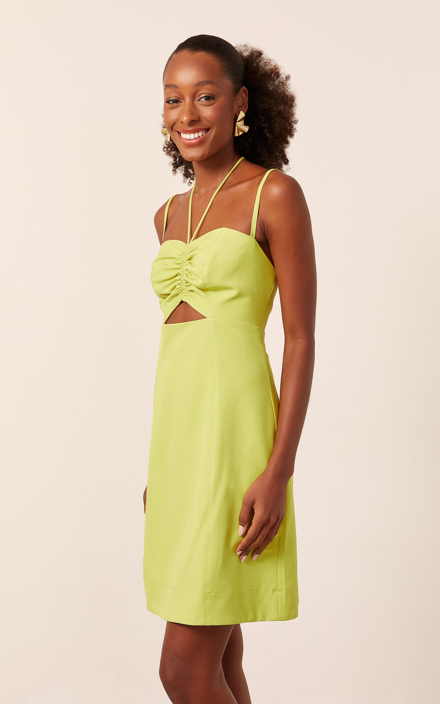 Vestido Curto Sweet Recorte Lima