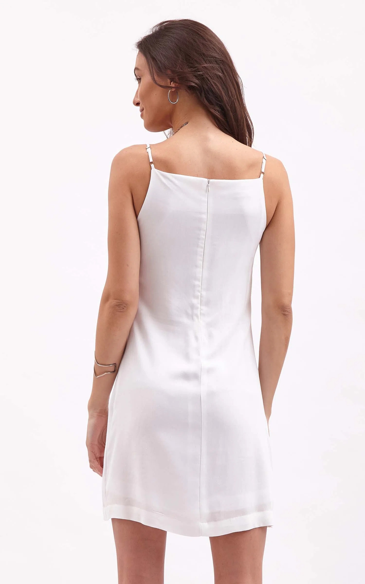 Vestido Curto Trapézio Off White