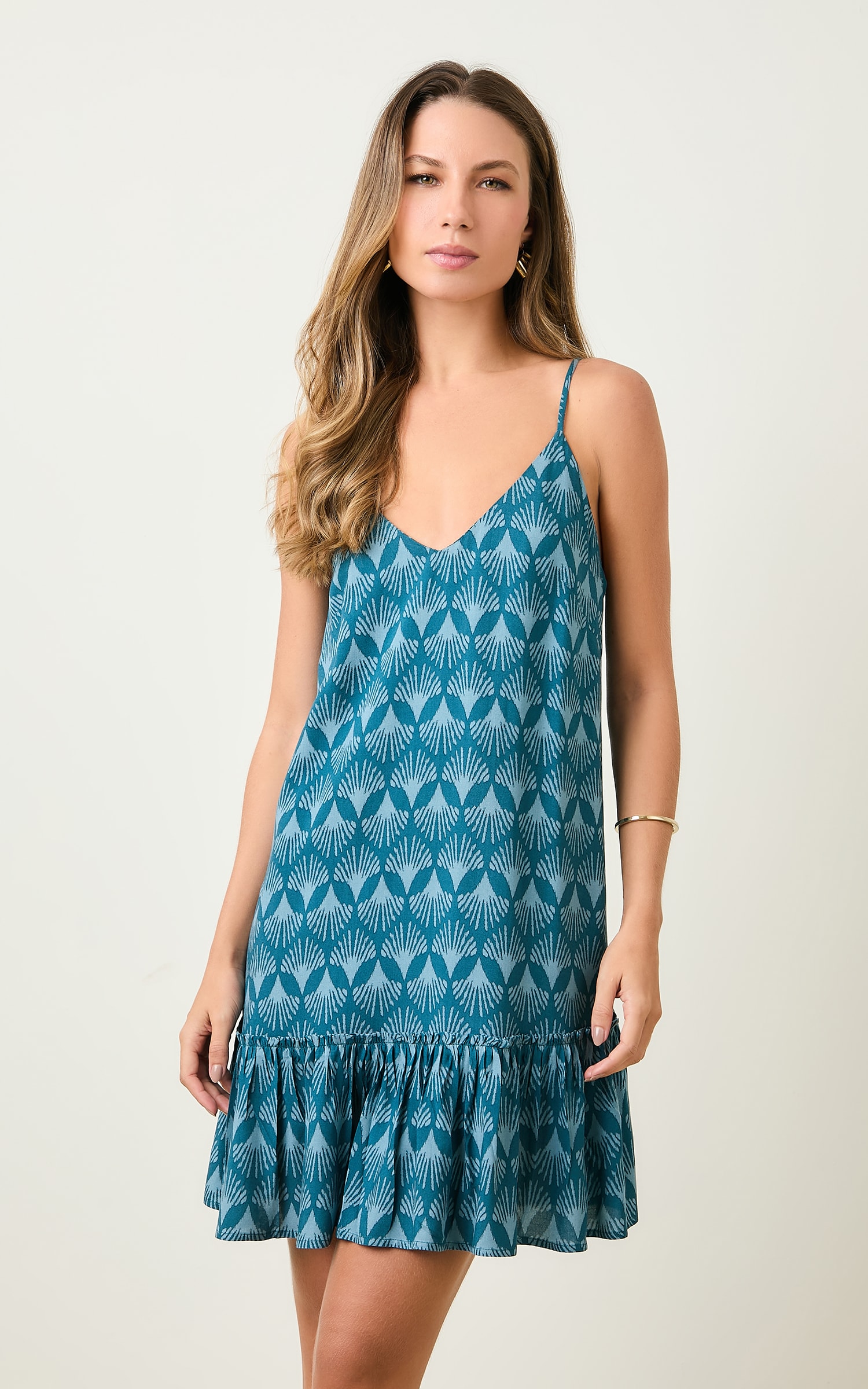 Vestido Curto Vila Azul Denim