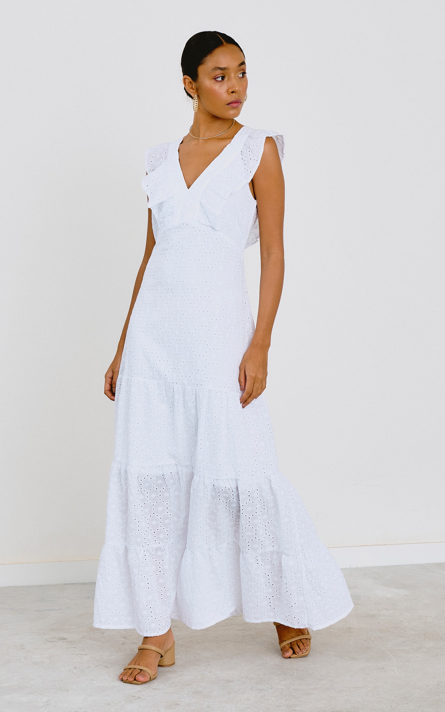 Vestido Flower Off White