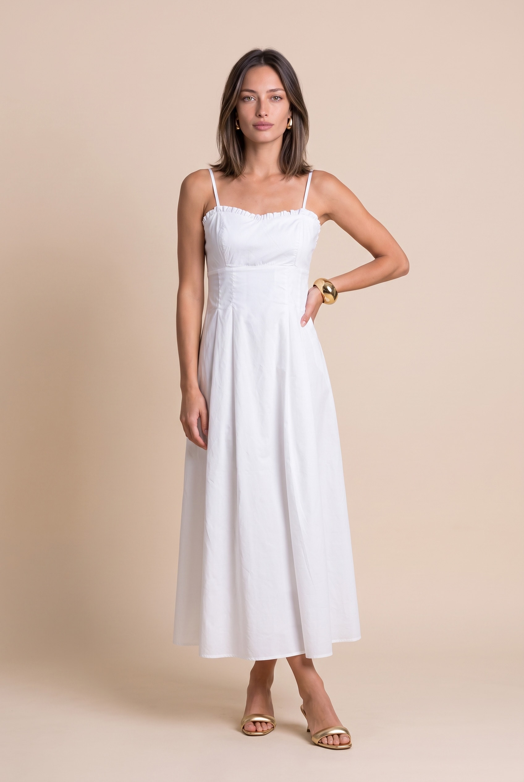 Vestido Groove Cropped Off White
