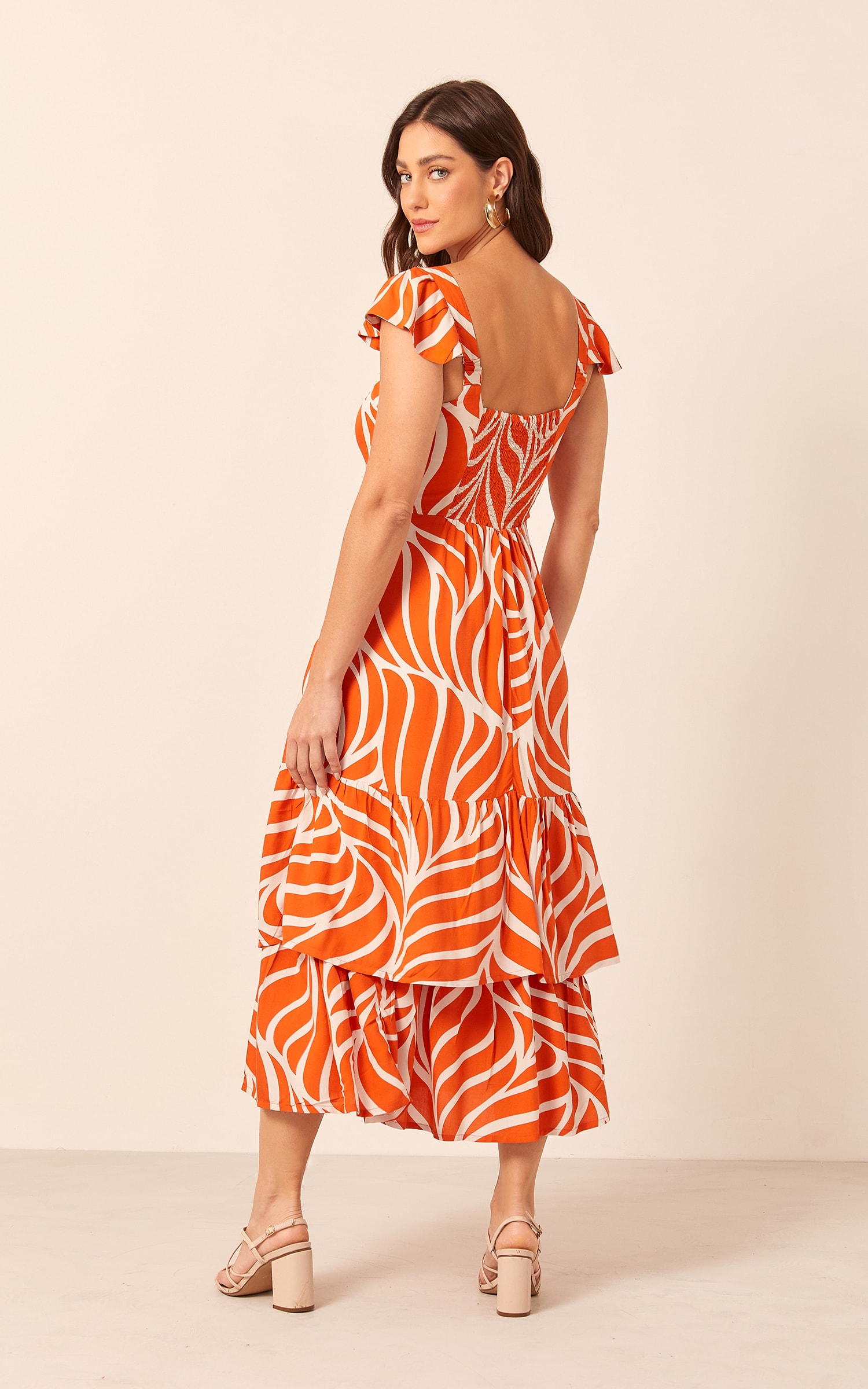 Vestido La Vie Detalhe Assimétrico Coral