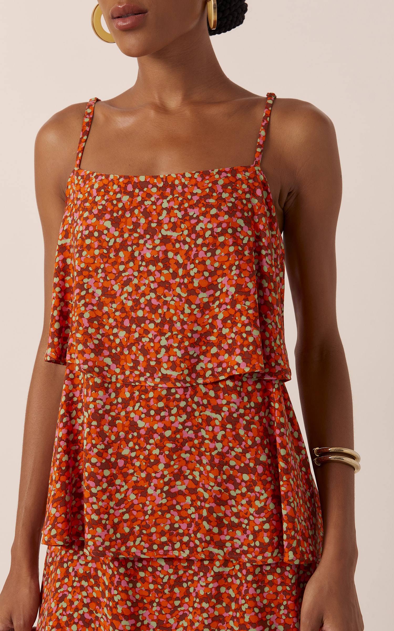 Vestido Lola Babados Coral