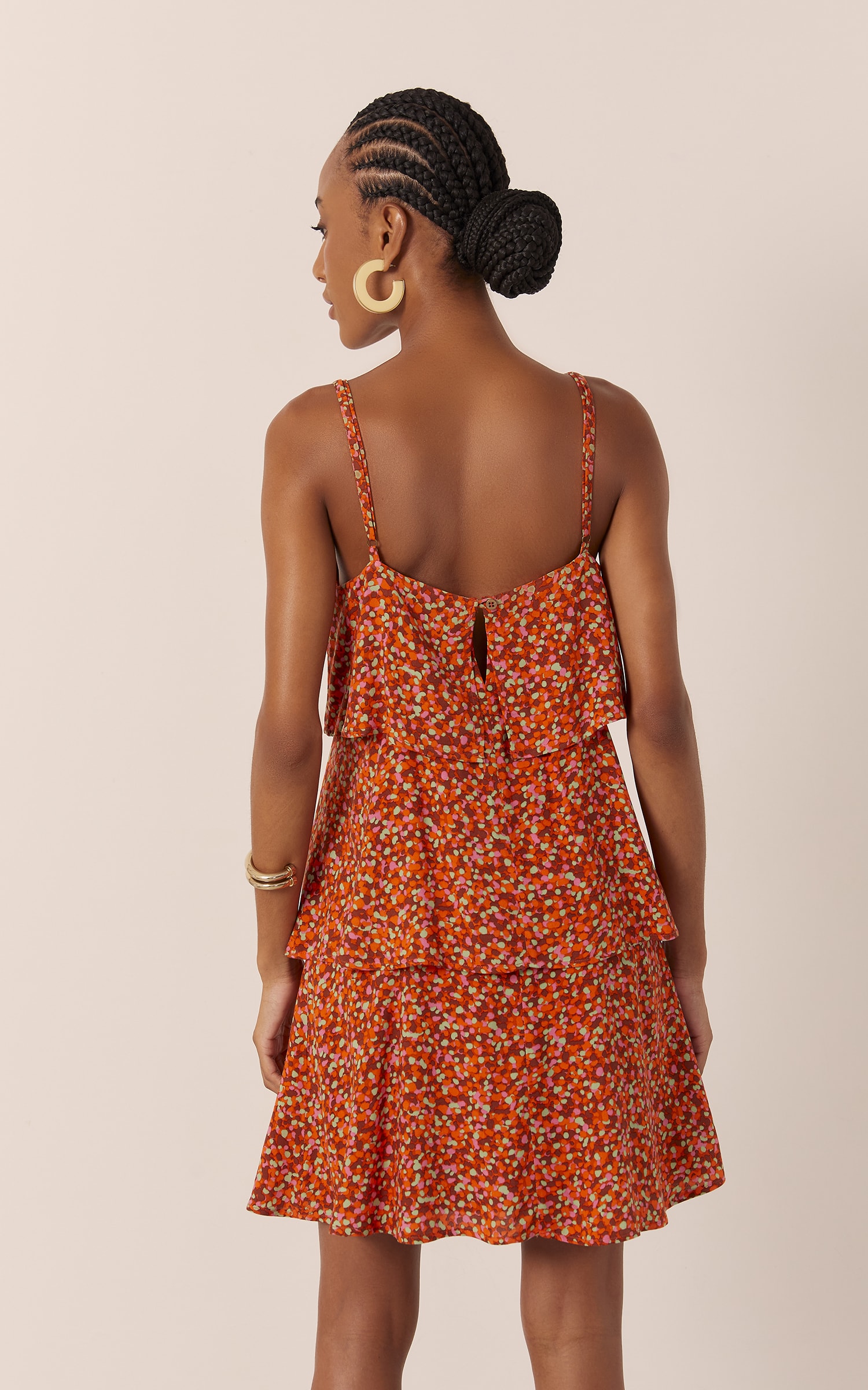 Vestido Lola Babados Coral