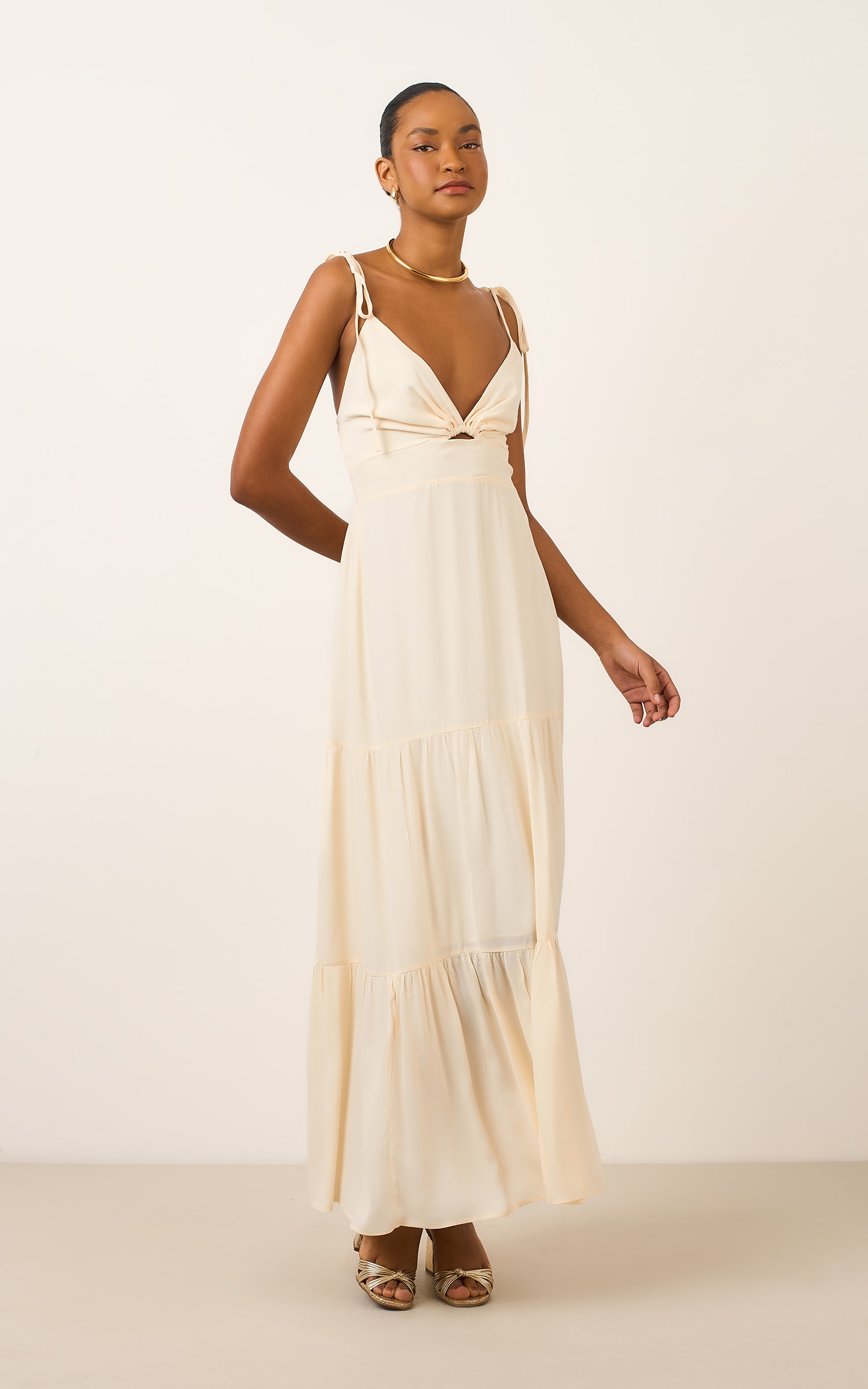 Vestido Longo Acervo Off White
