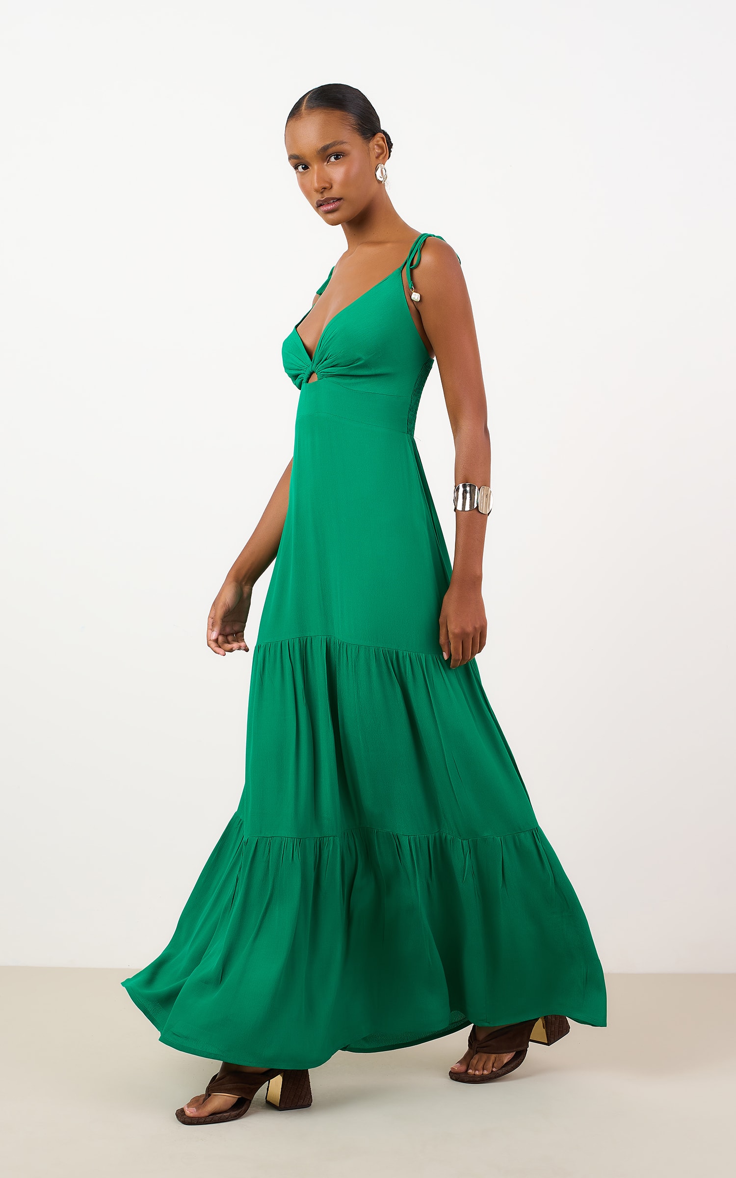 Vestido Longo Acervo Verde b