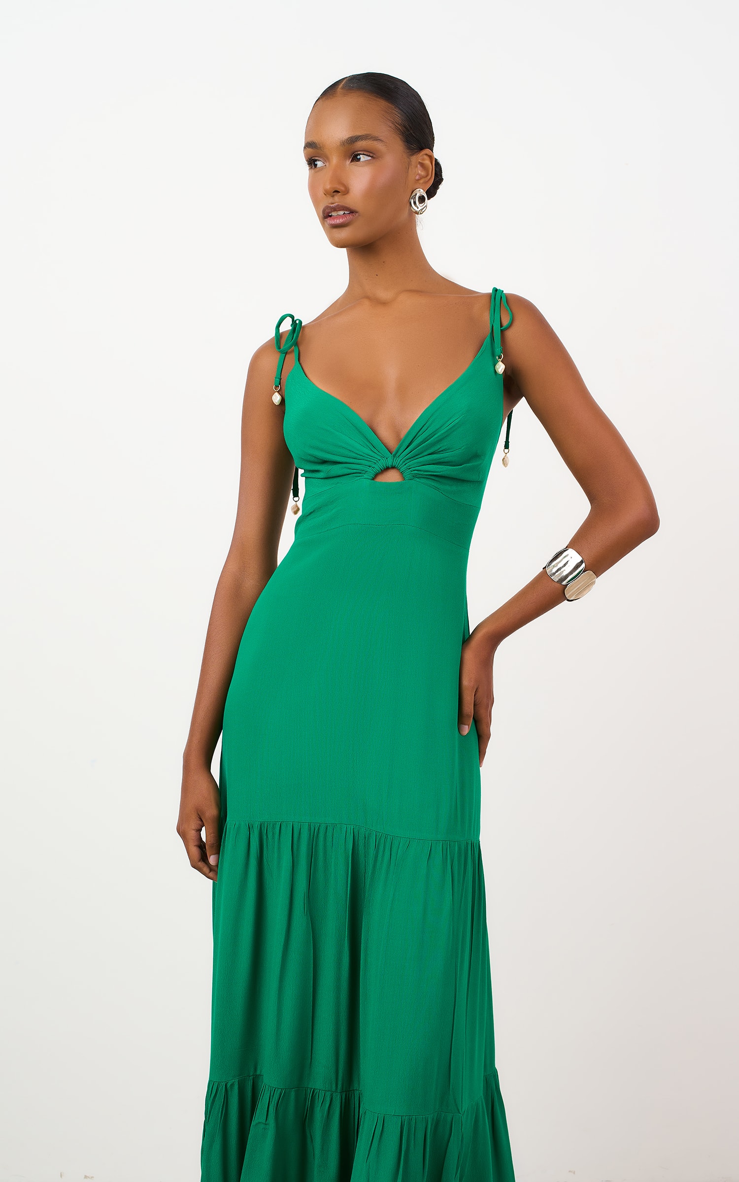 Vestido Longo Acervo Verde b
