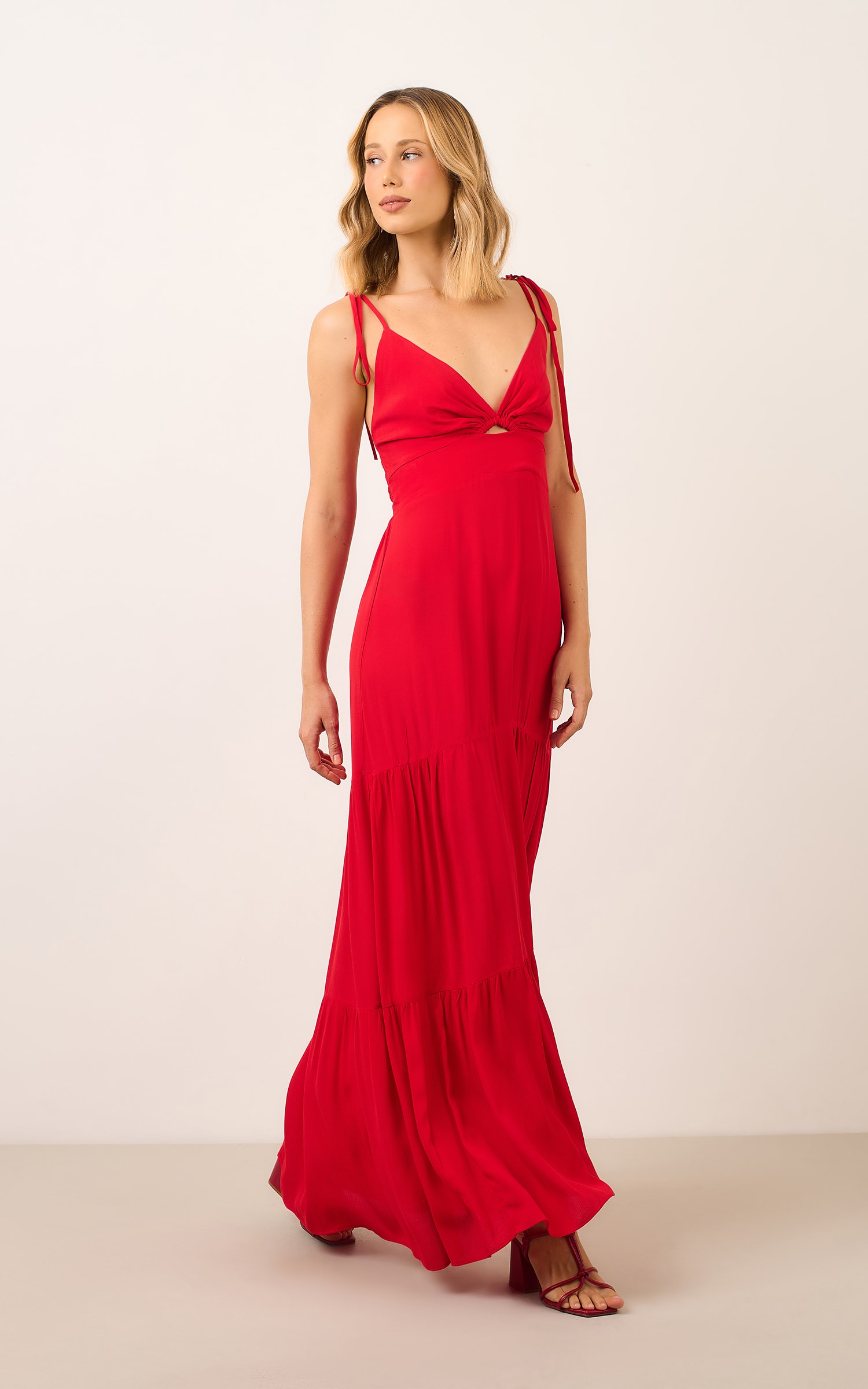 Vestido Longo Acervo Vermelho