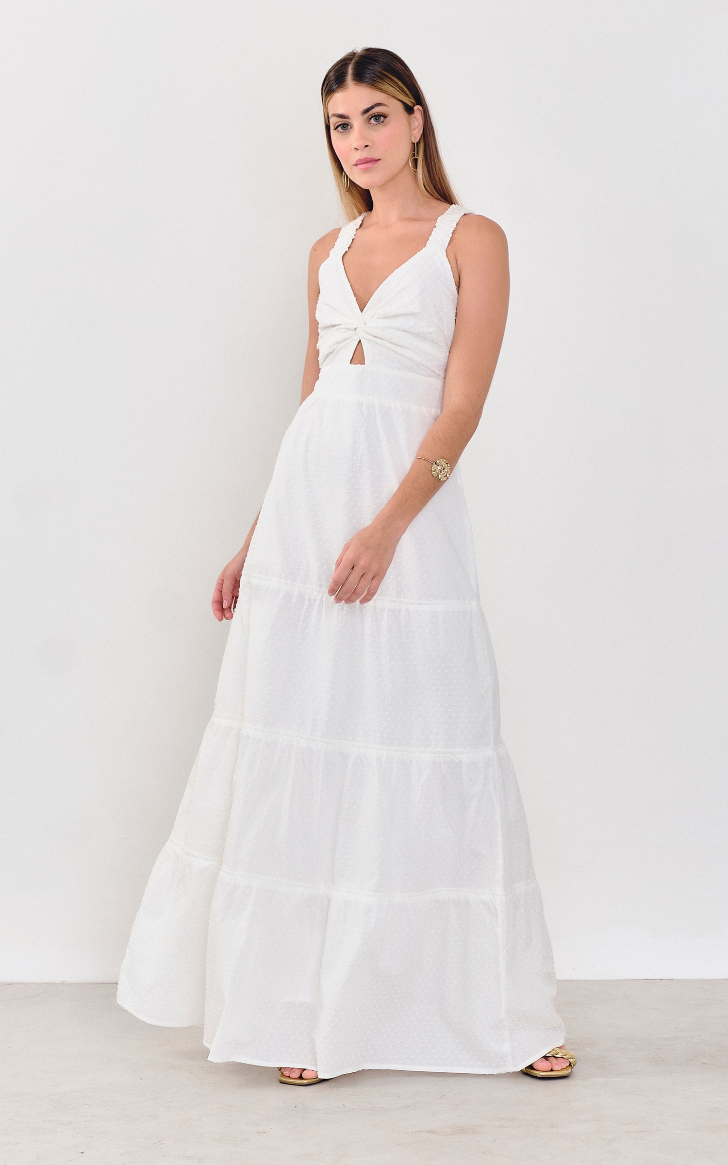 Vestido Longo Afeto Off White
