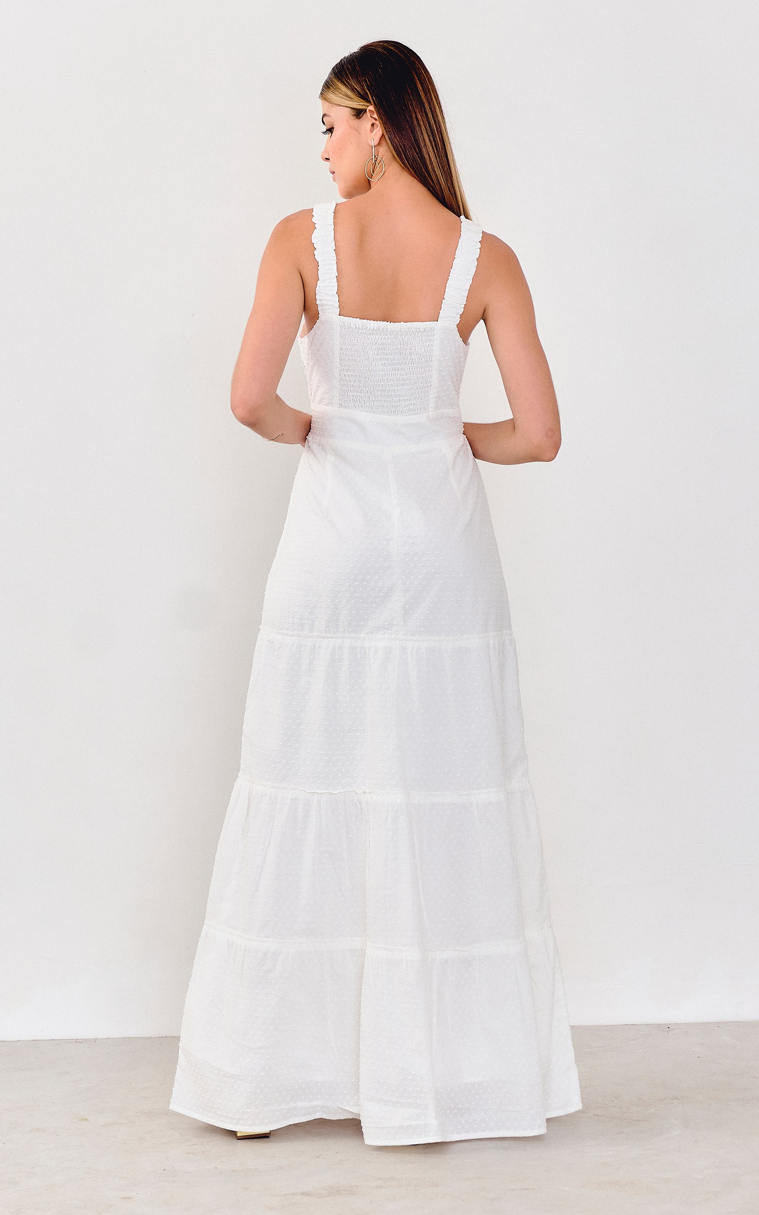 Vestido Longo Afeto Off White