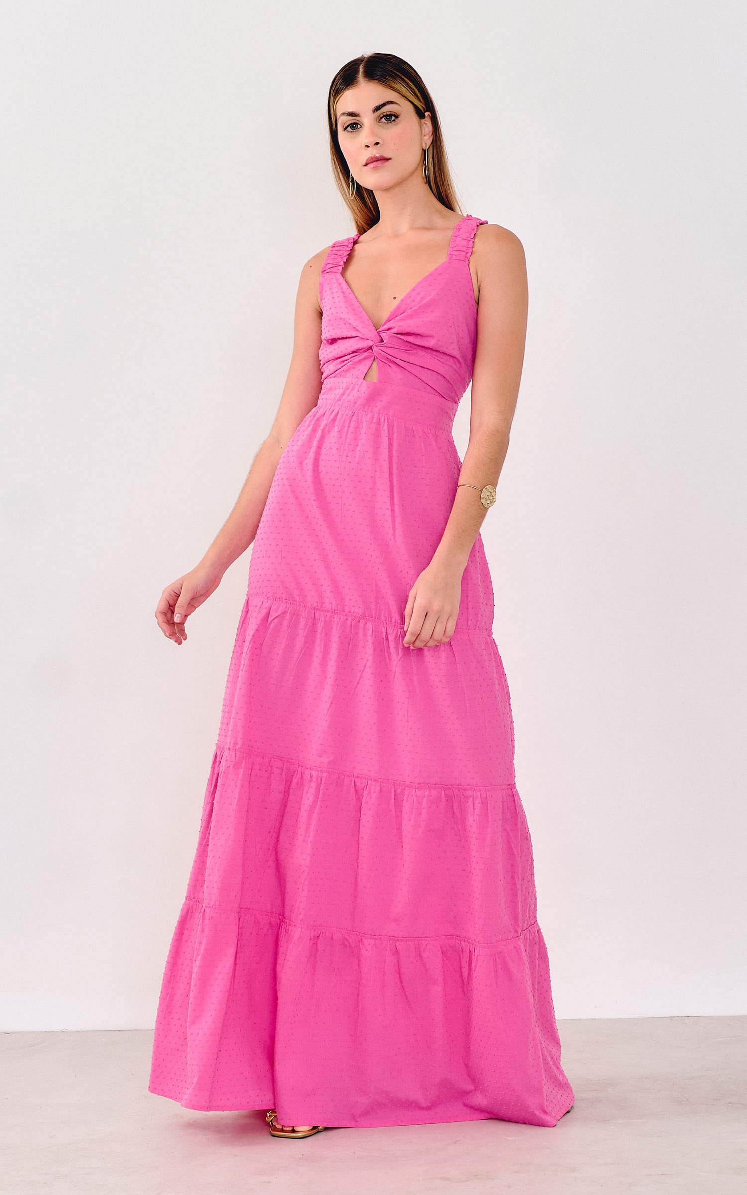 Vestido Longo Afeto Rosa