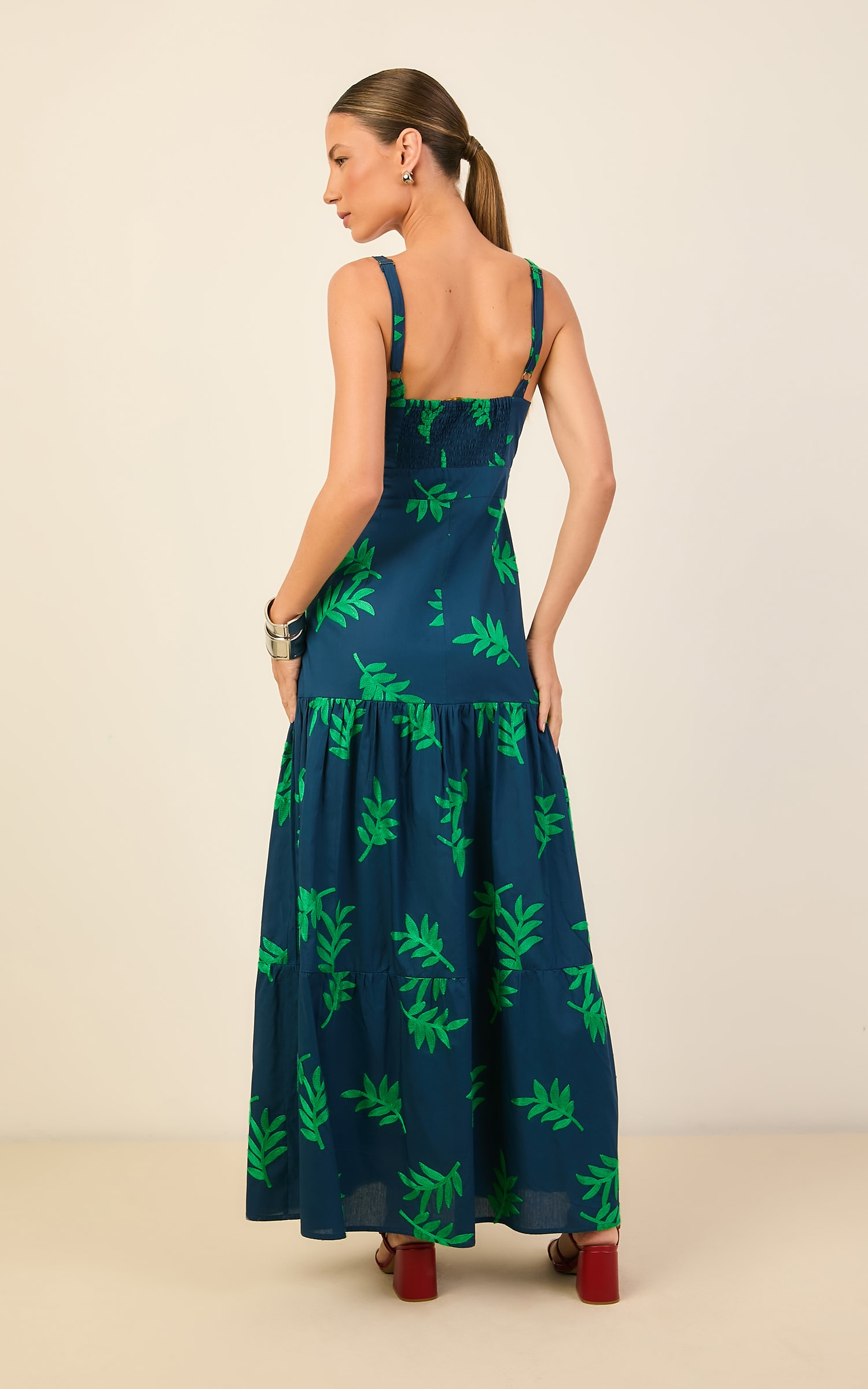 Vestido Longo Art Marinho