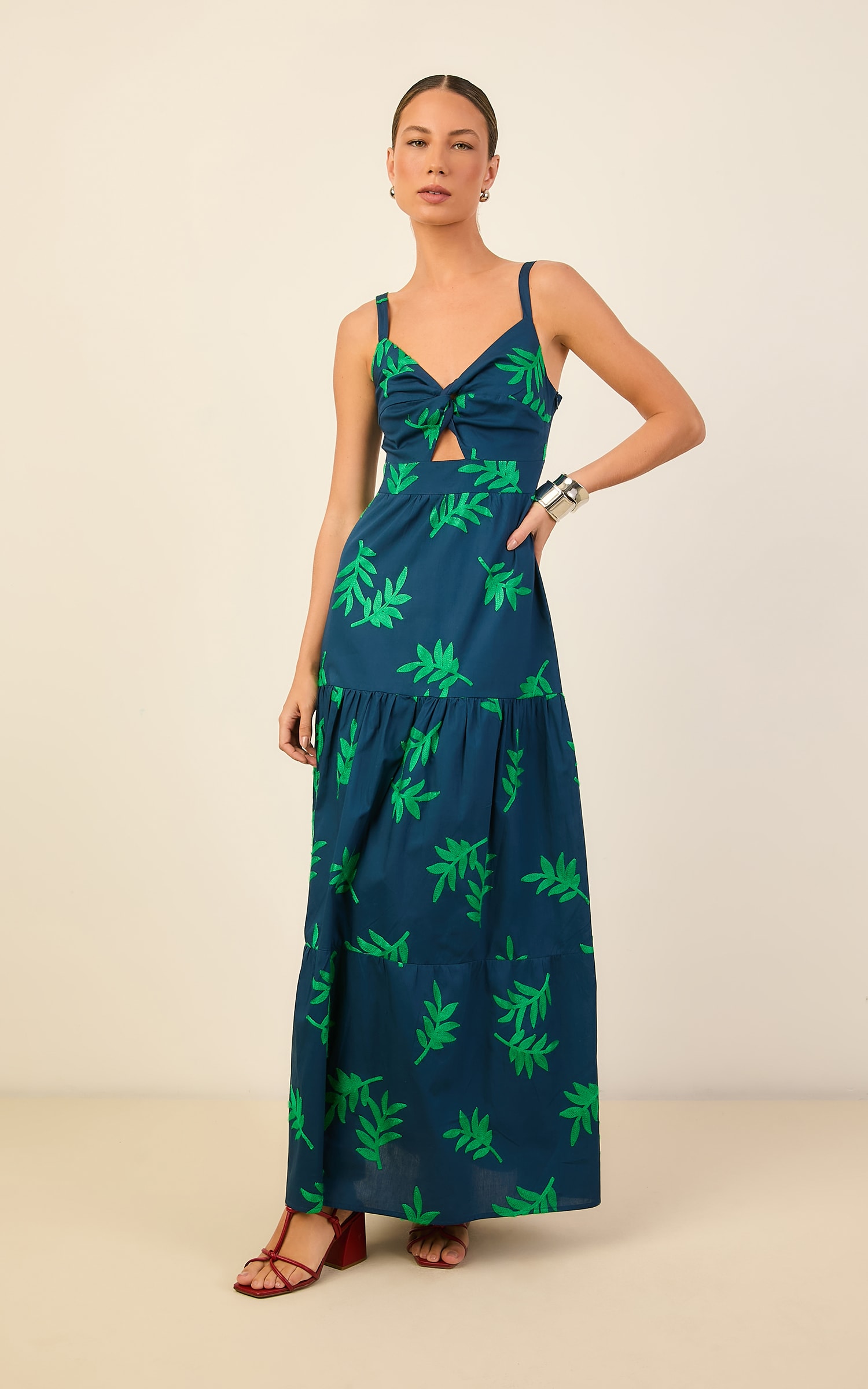 Vestido Longo Art Marinho