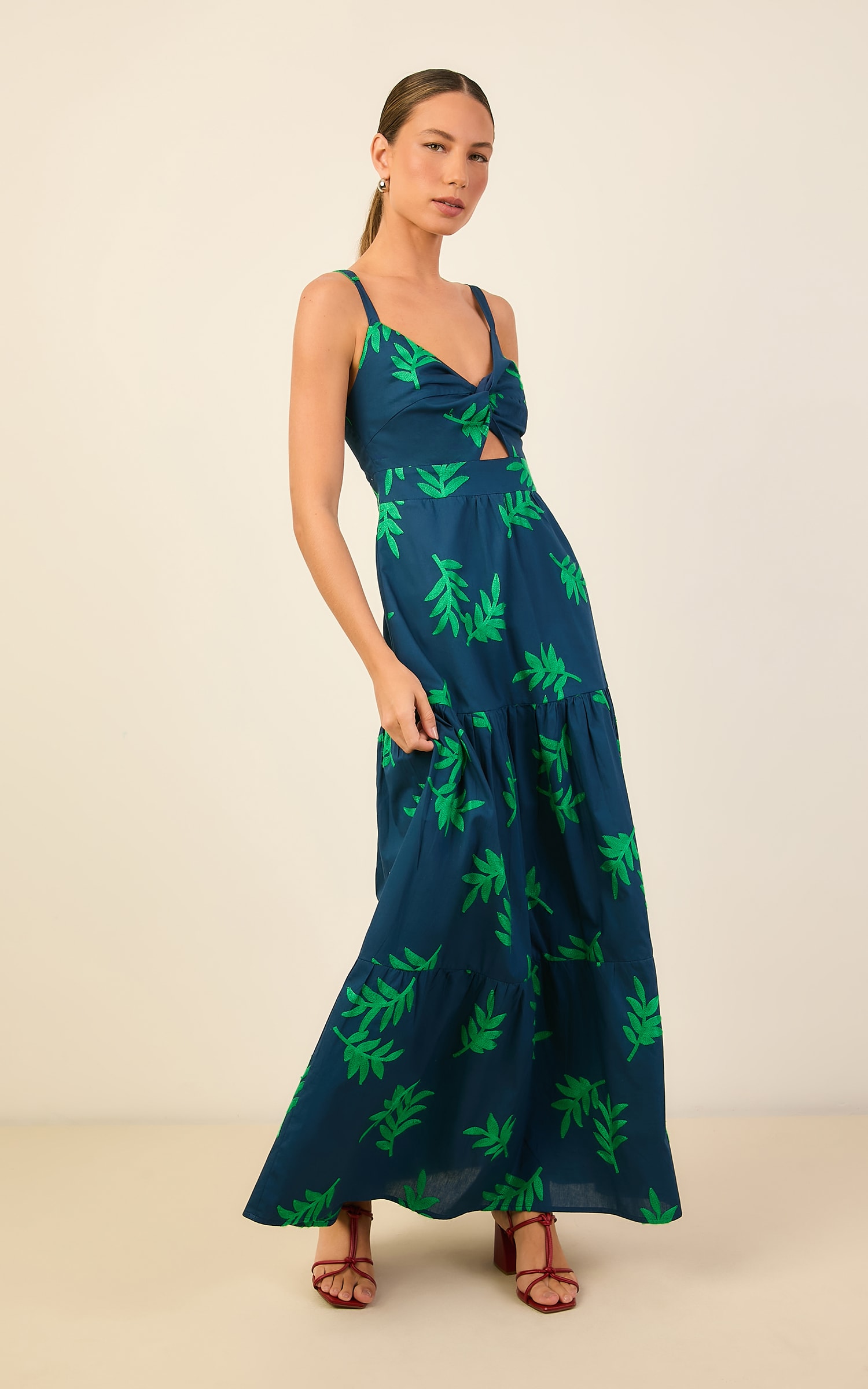 Vestido Longo Art Marinho