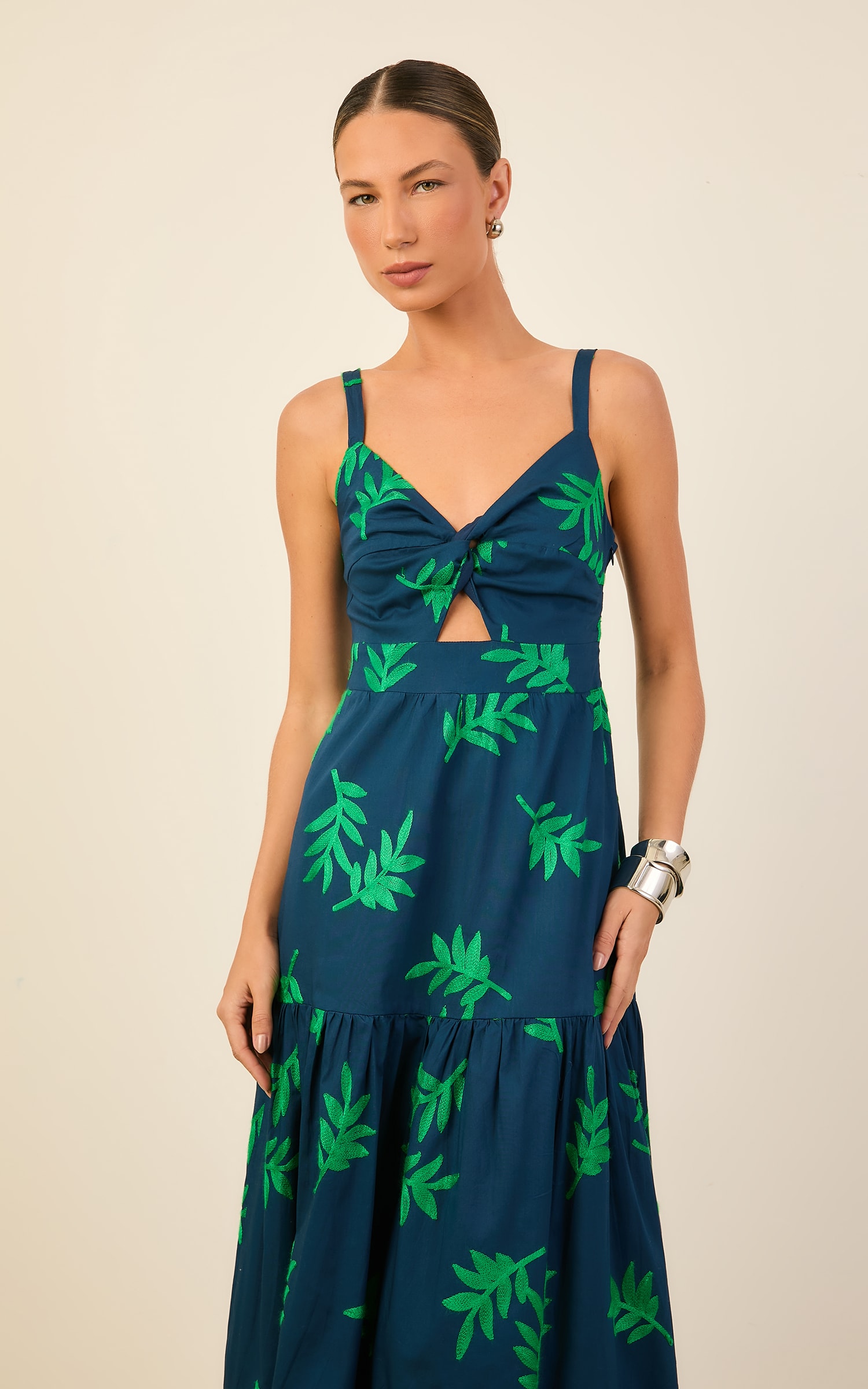 Vestido Longo Art Marinho