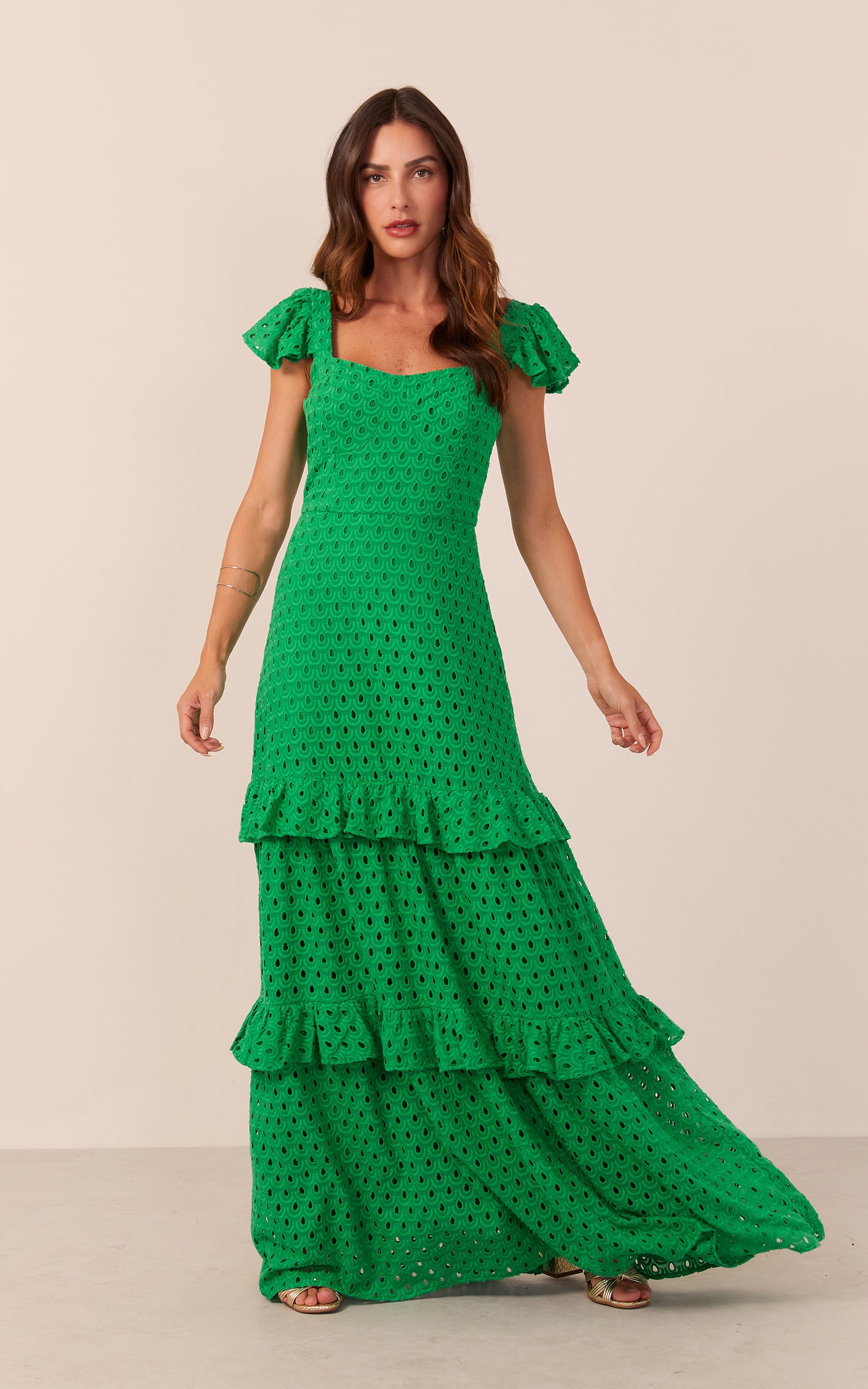 Vestido Longo Brisa Verde Bandeira