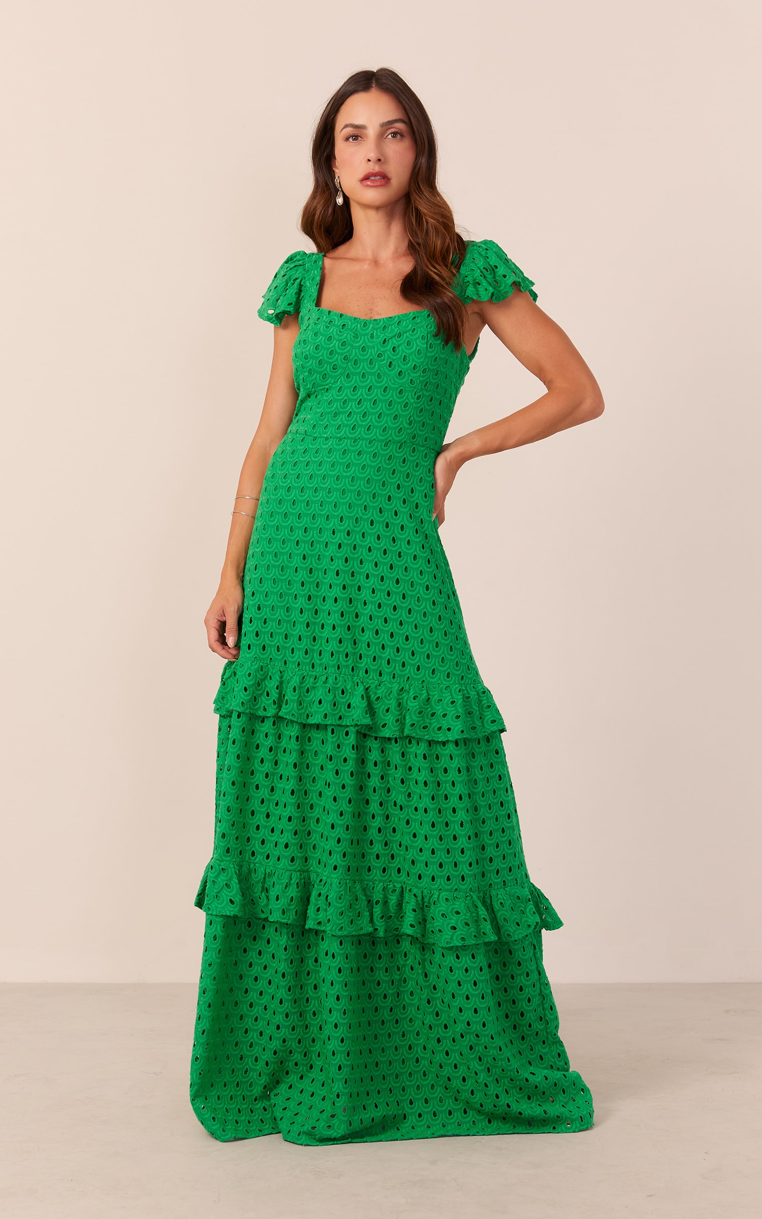 Vestido Longo Brisa Verde Bandeira