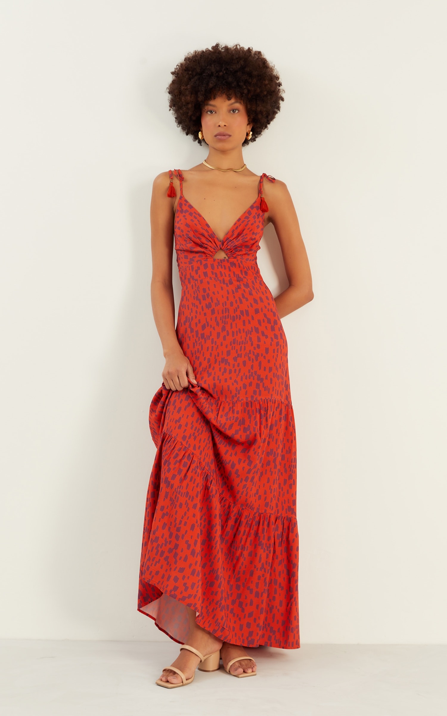 Vestido Longo Coast Laranja