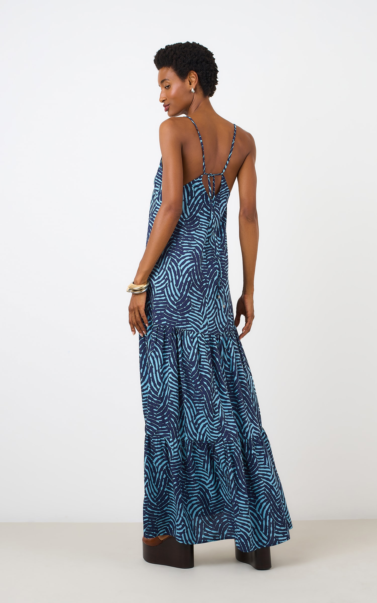 Vestido Longo Colecao Azul Sereno