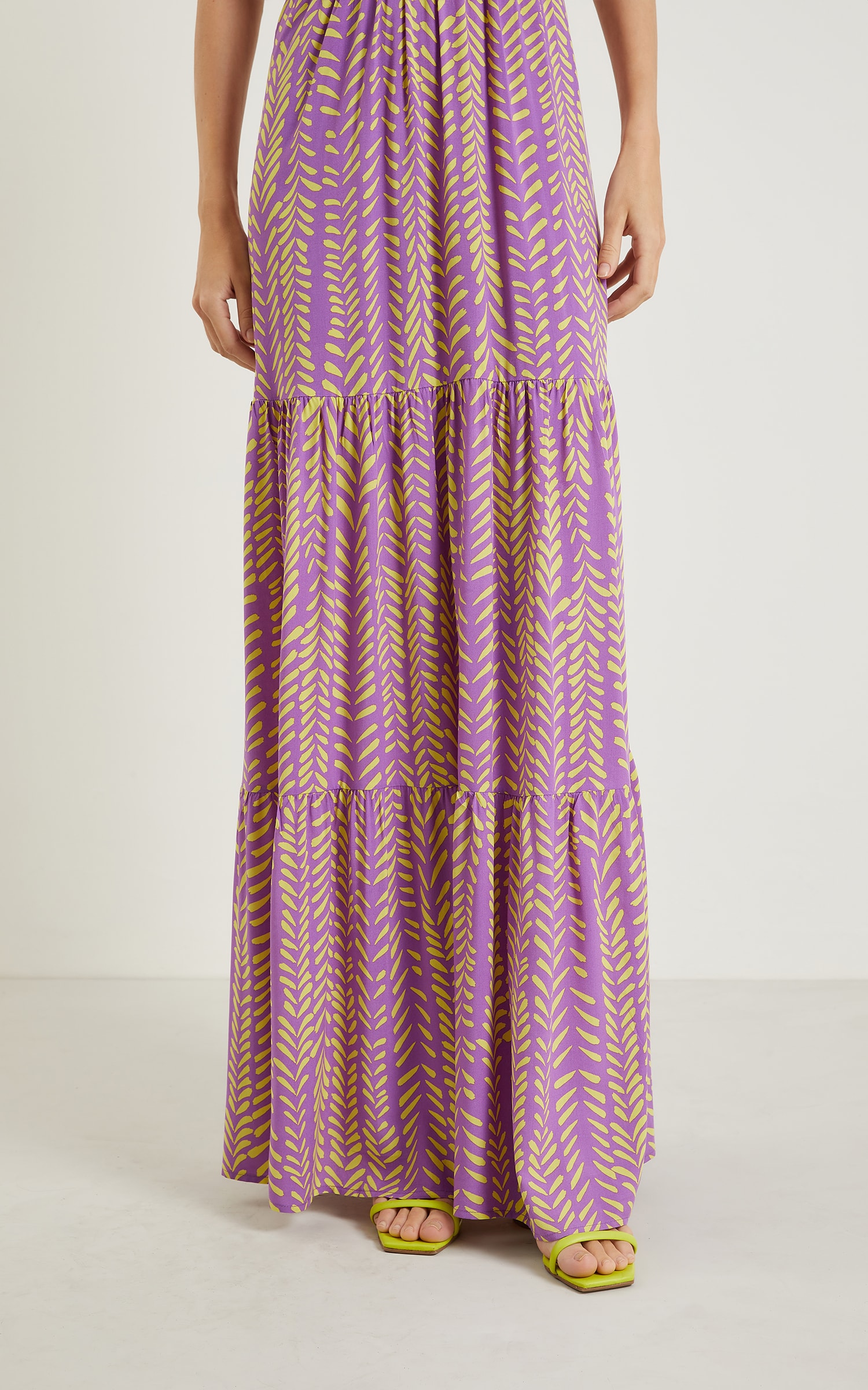 Vestido Longo Colorir Roxo