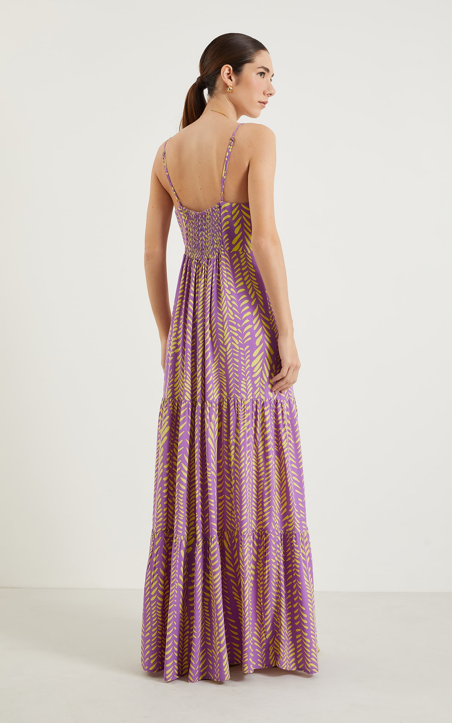 Vestido Longo Colorir Roxo