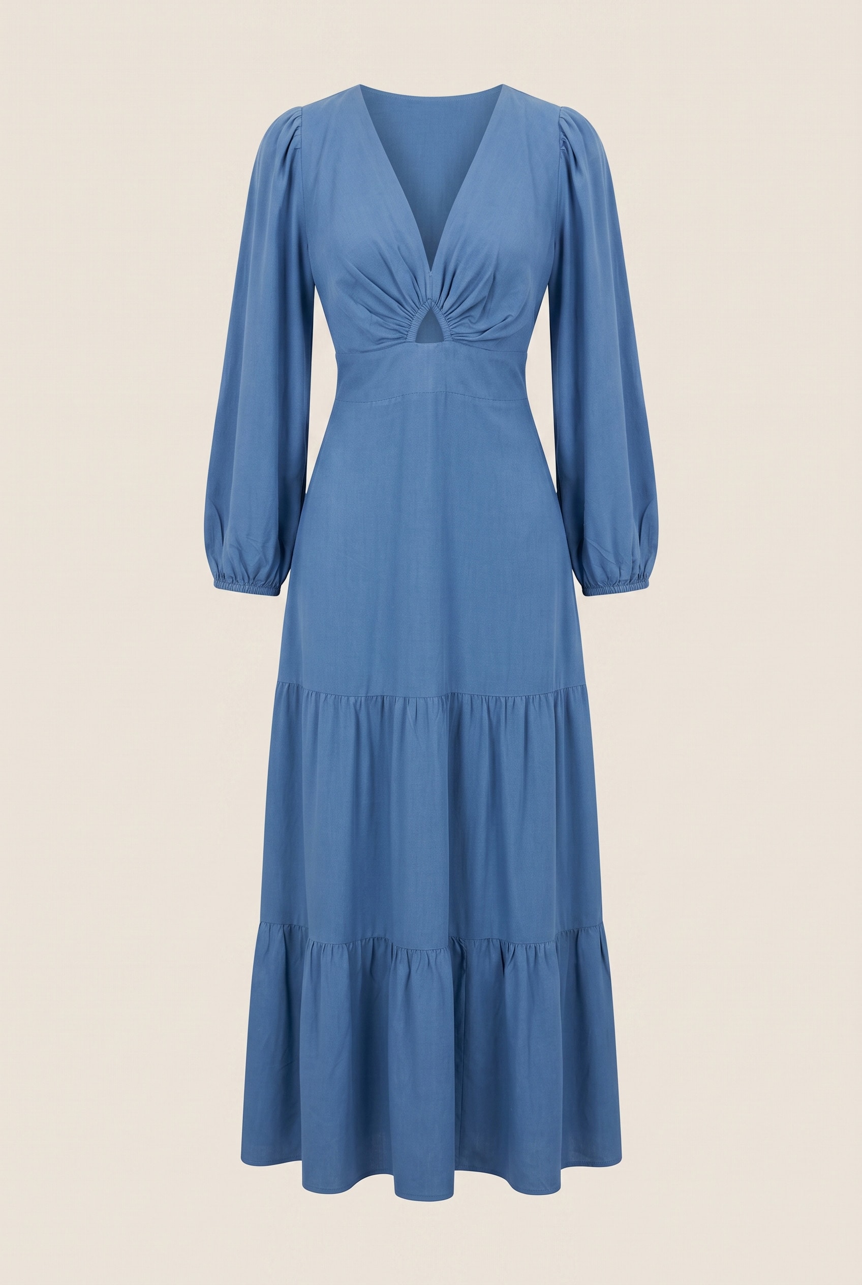 Vestido Longo Compass Azul Mykonos