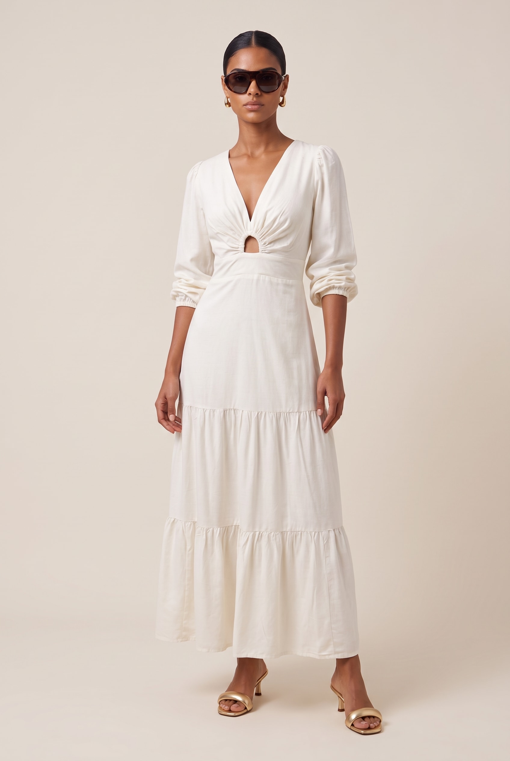 Vestido Longo Compass Natural