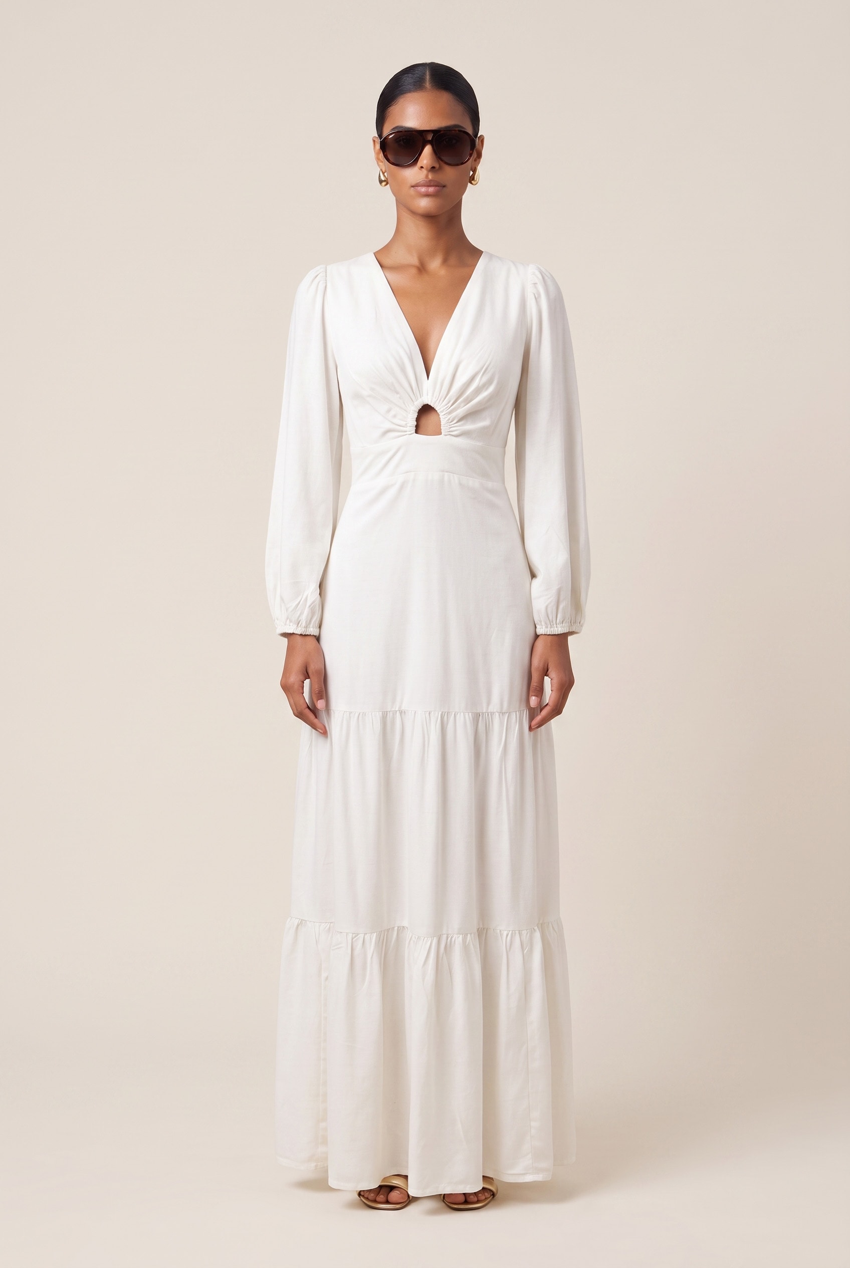 Vestido Longo Compass Natural