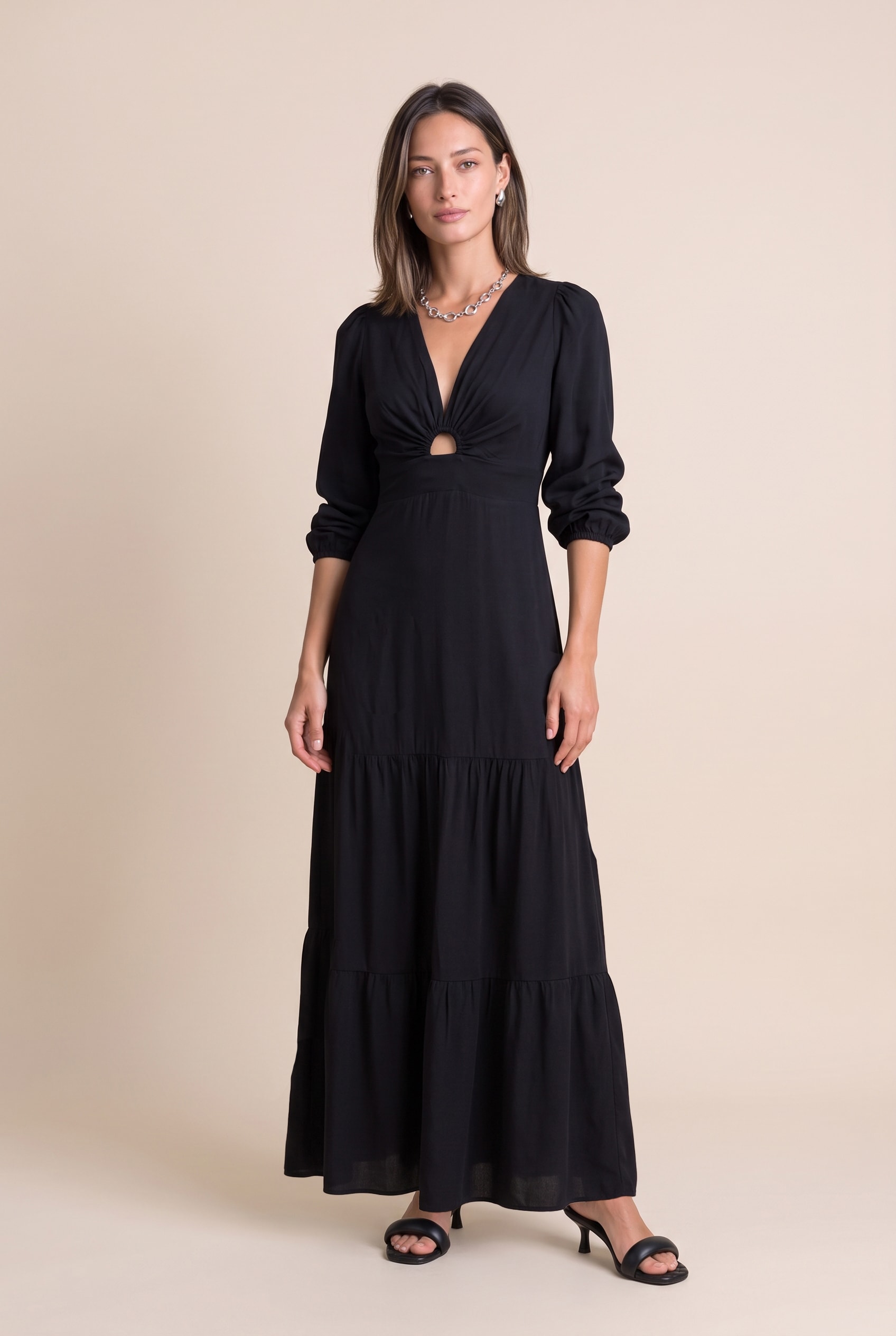 Vestido Longo Compass Preto