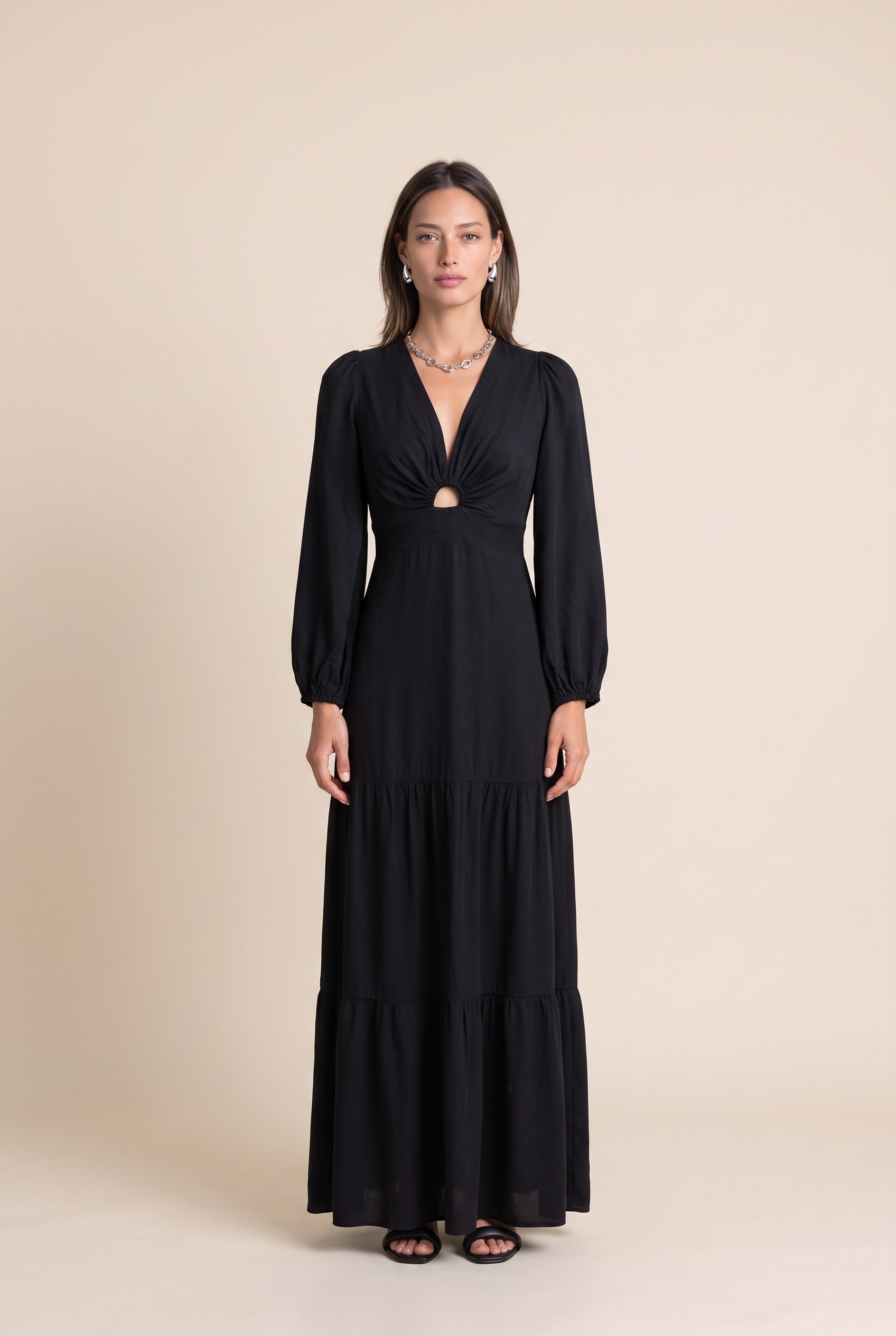 Vestido Longo Compass Preto