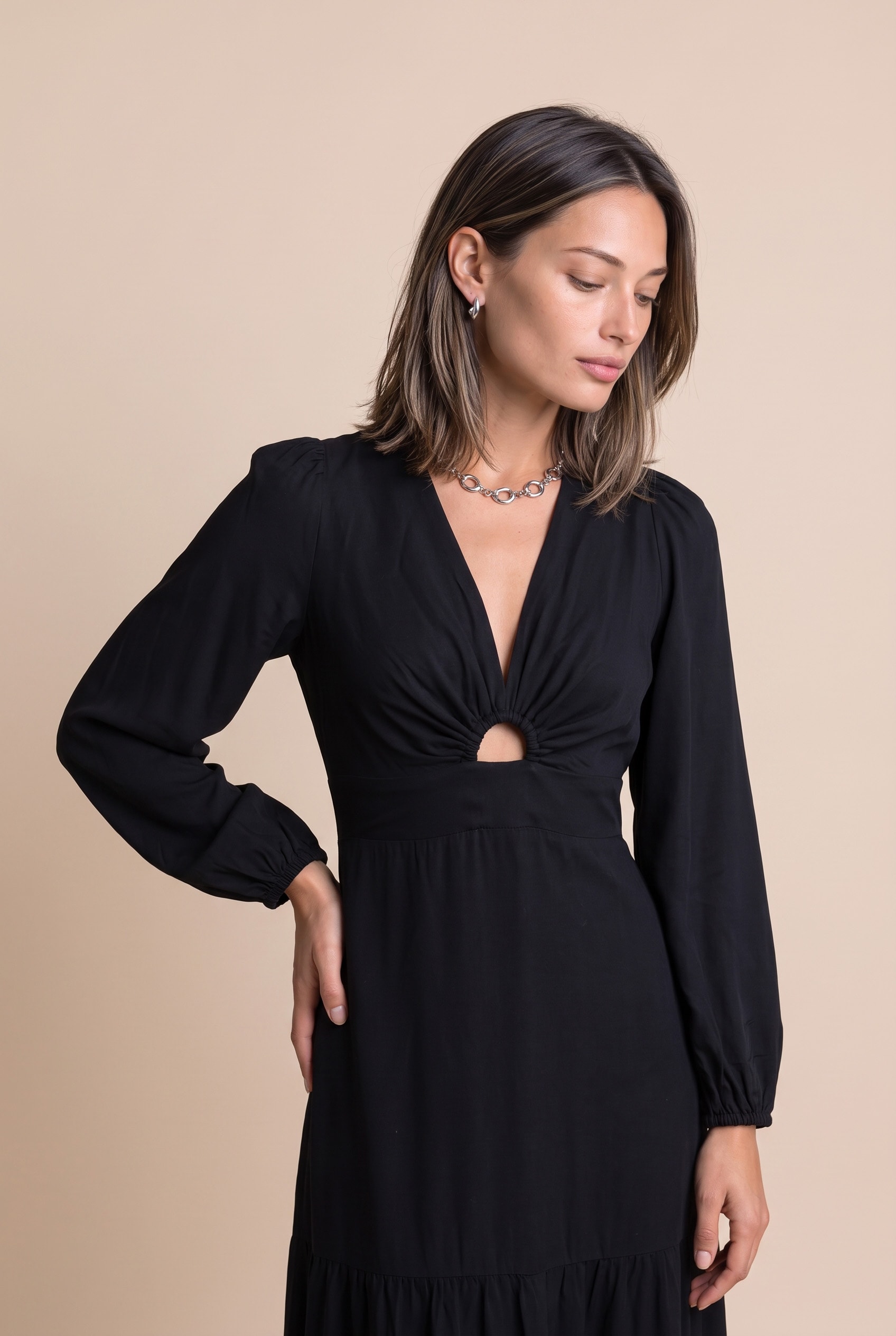 Vestido Longo Compass Preto