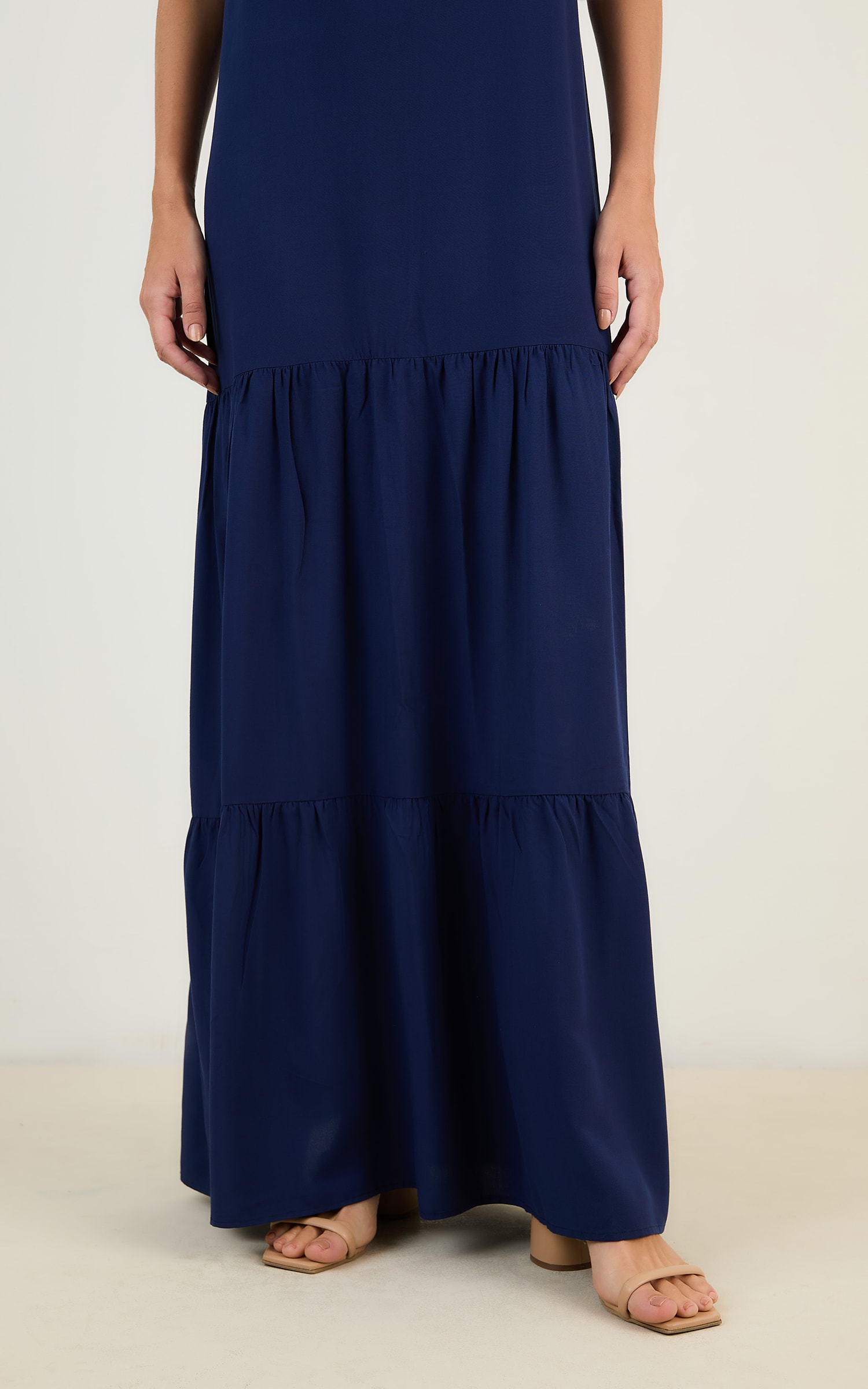 Vestido Longo Decote v Marinho