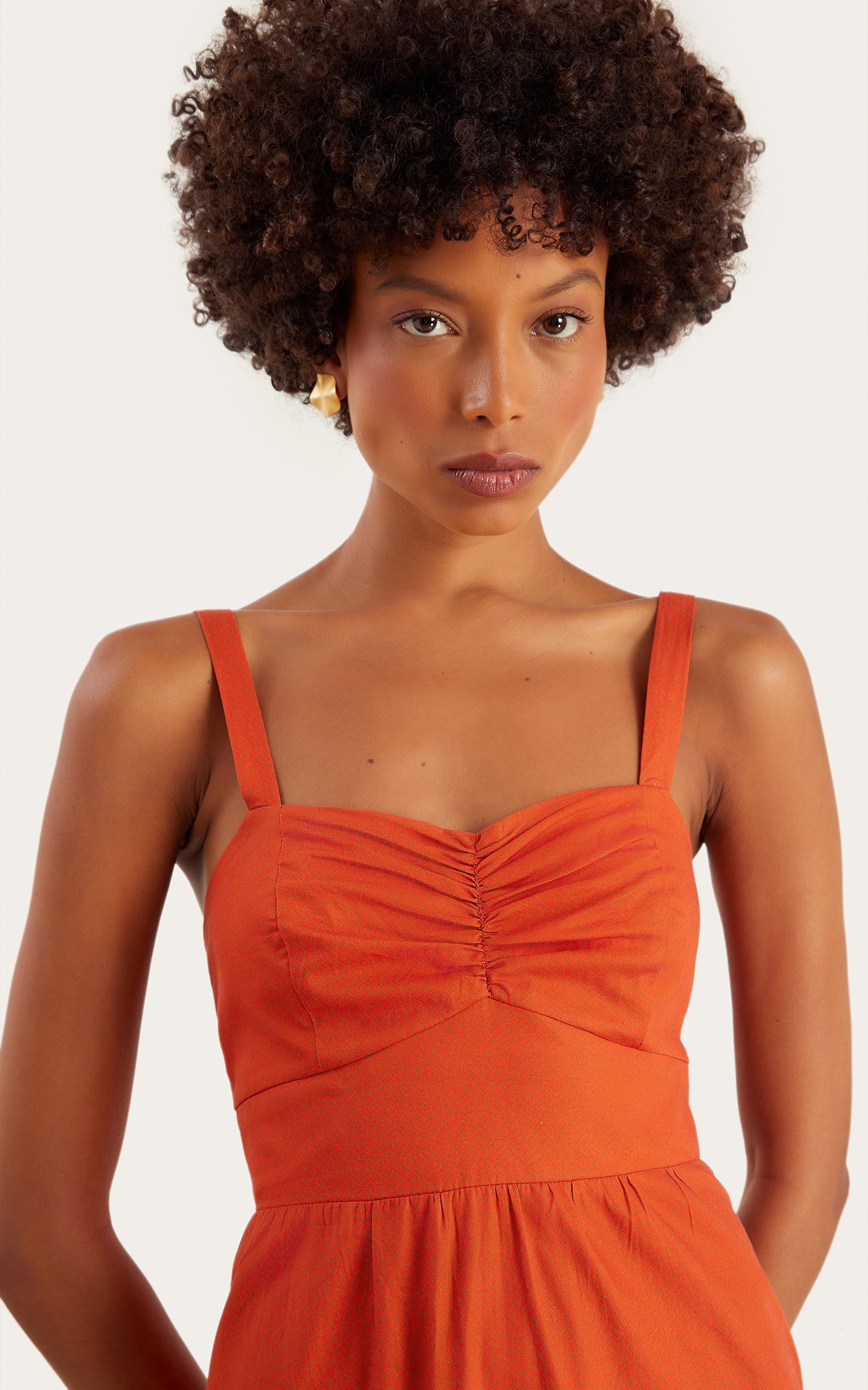 Vestido Longo Delicadeza Laranja