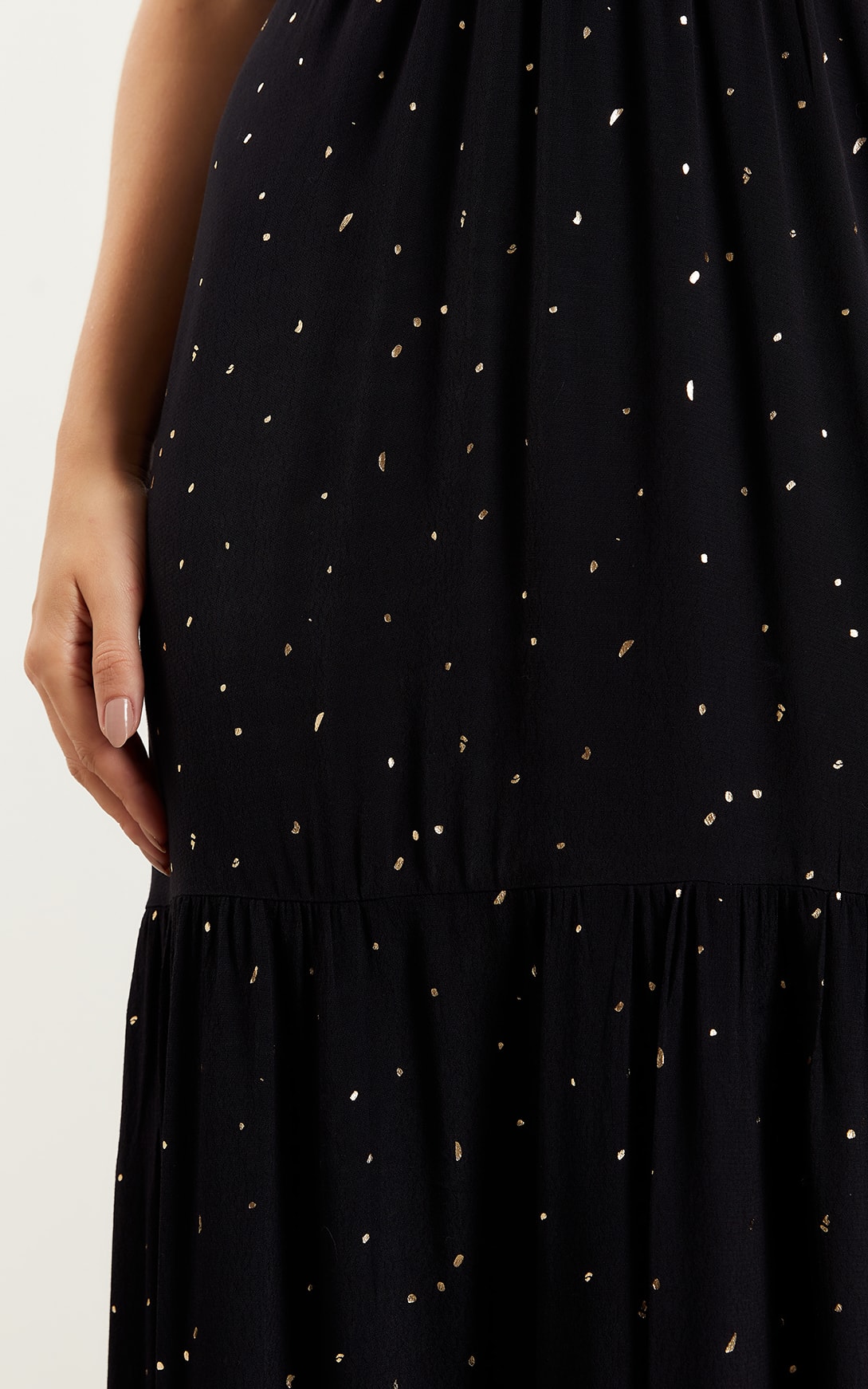 Vestido Longo Dots Preto