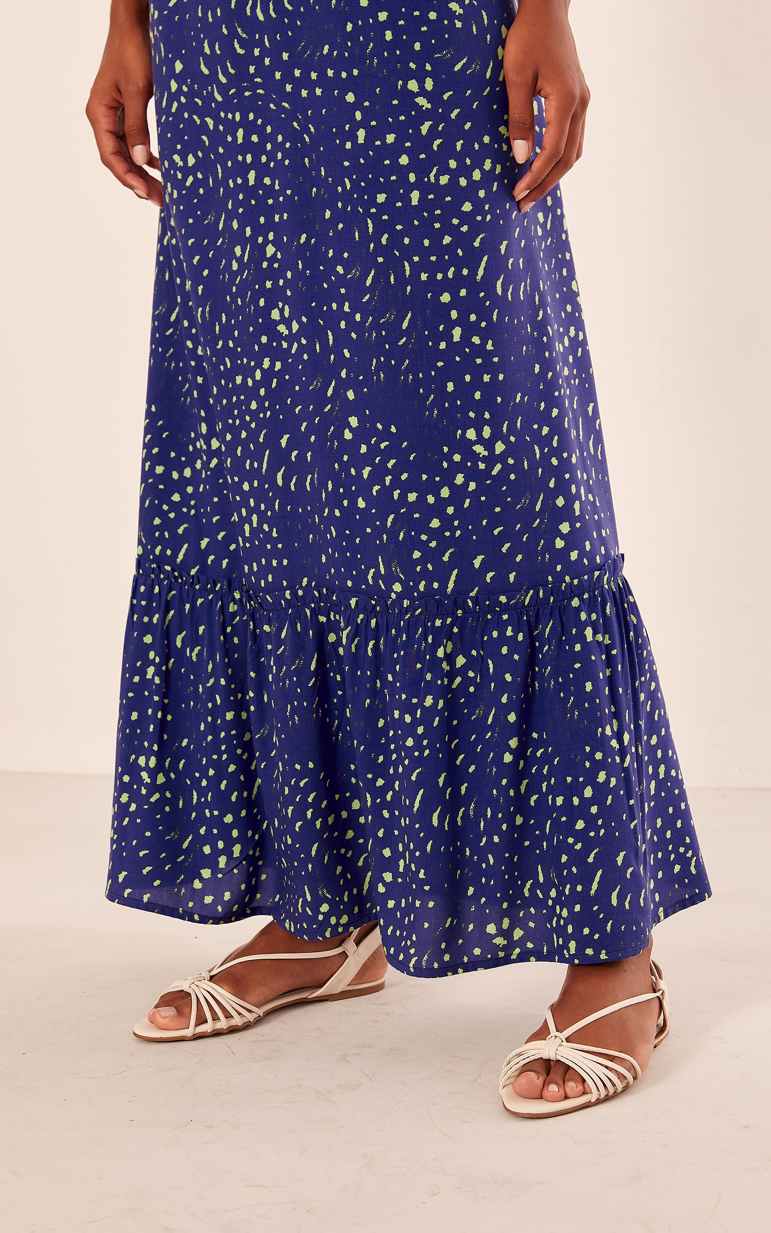 Vestido Longo Estampa Blanche Azul