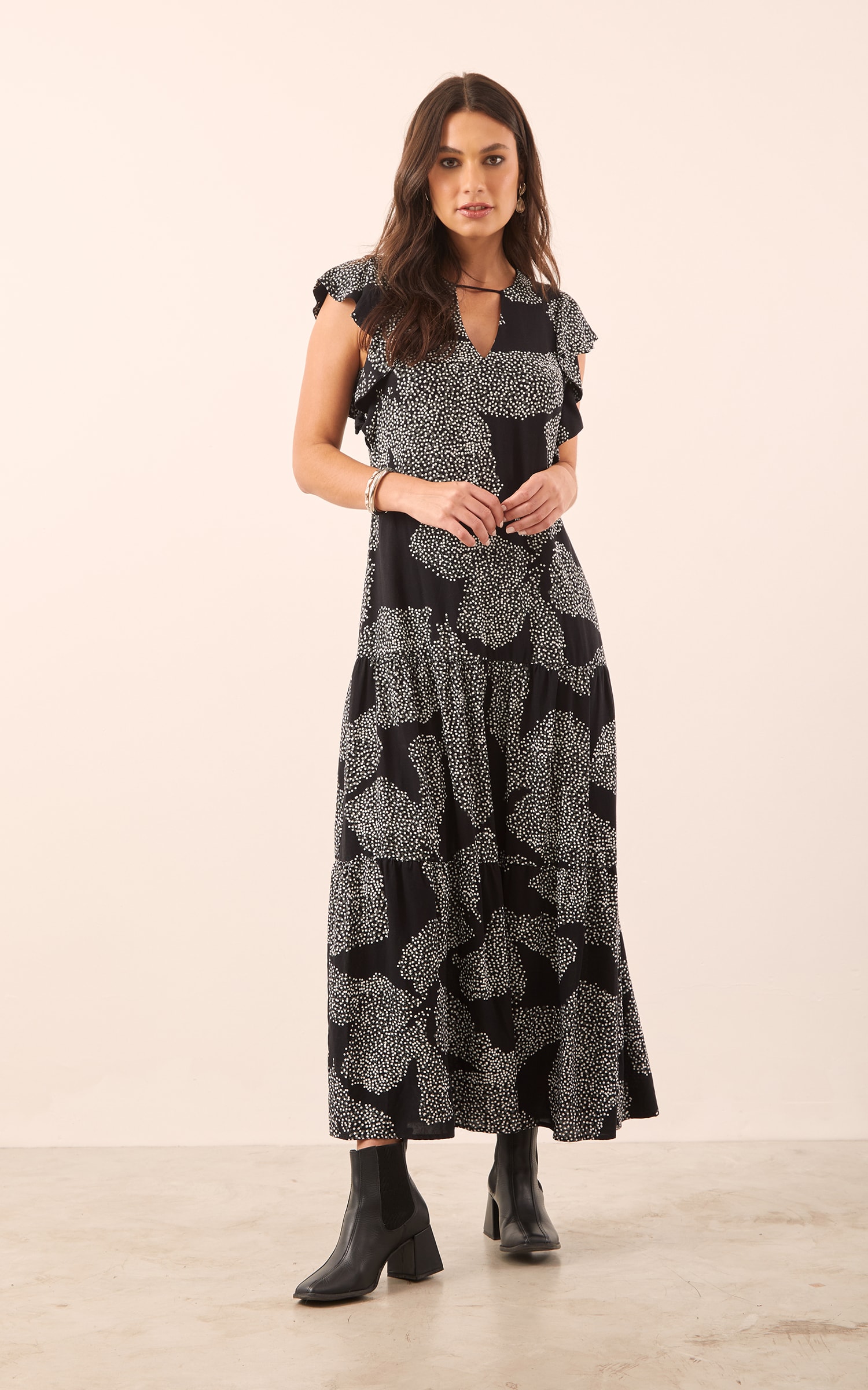 Vestido Longo Estampa Kitty
