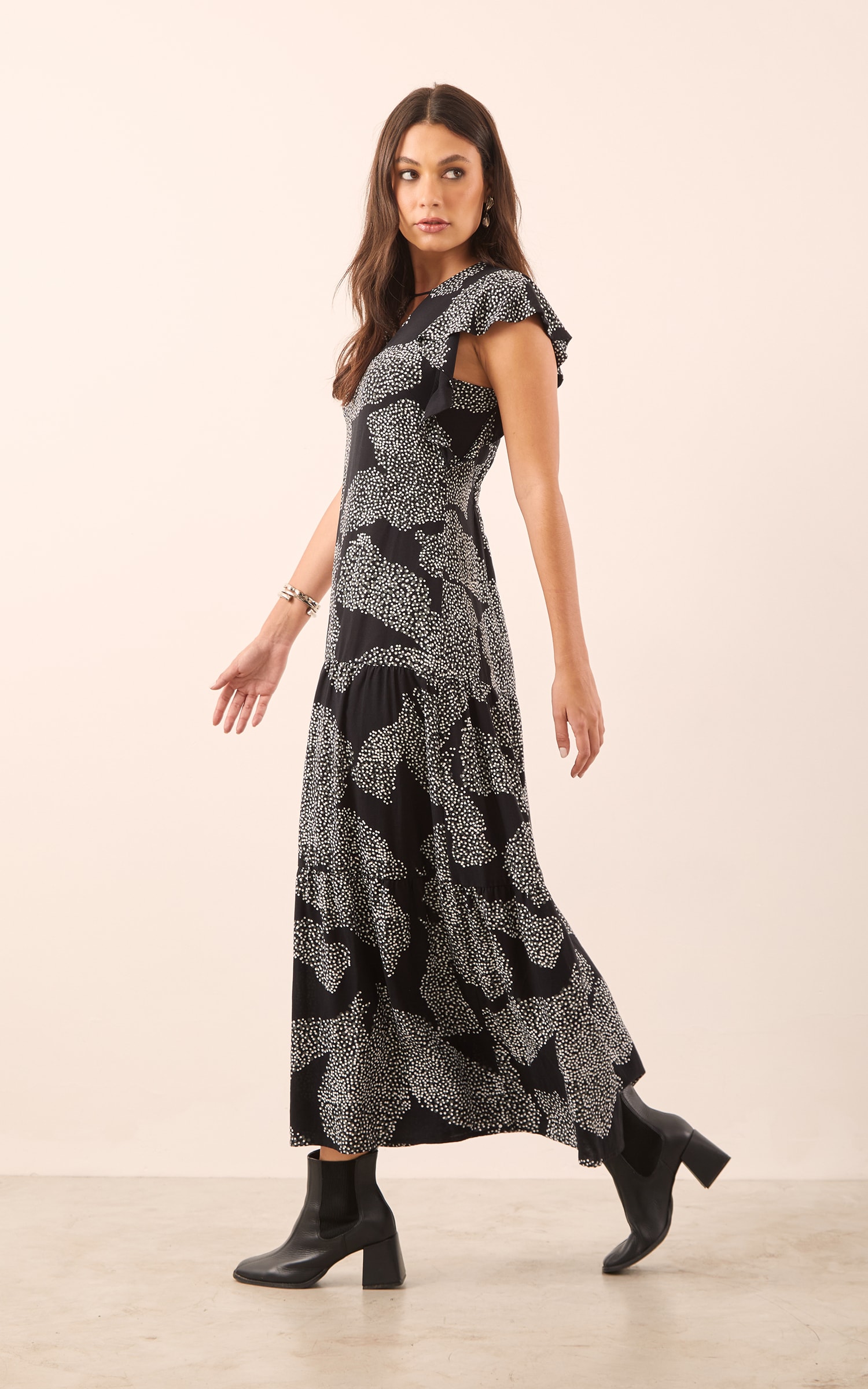 Vestido Longo Estampa Kitty