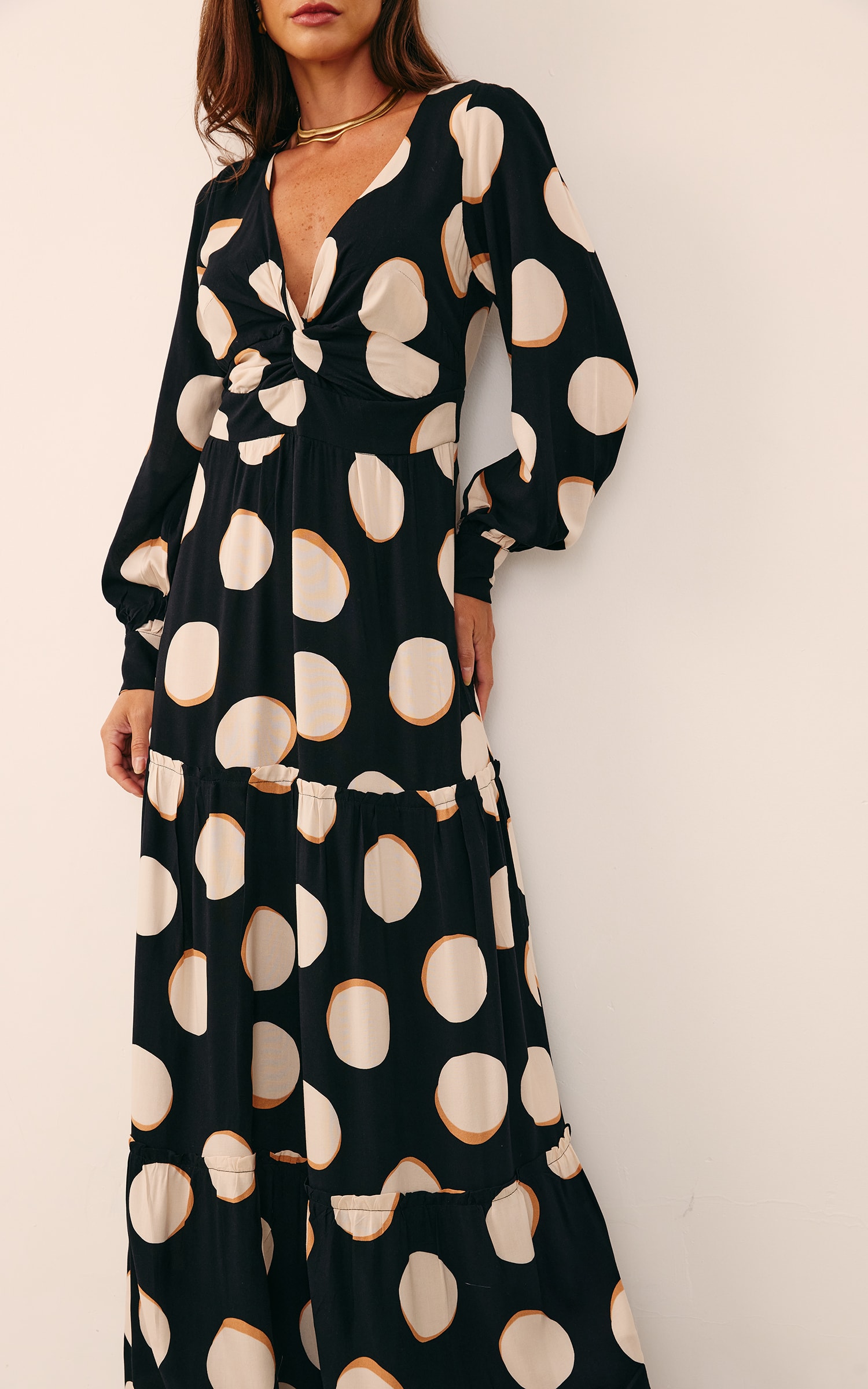 Vestido Longo Estampa Yang