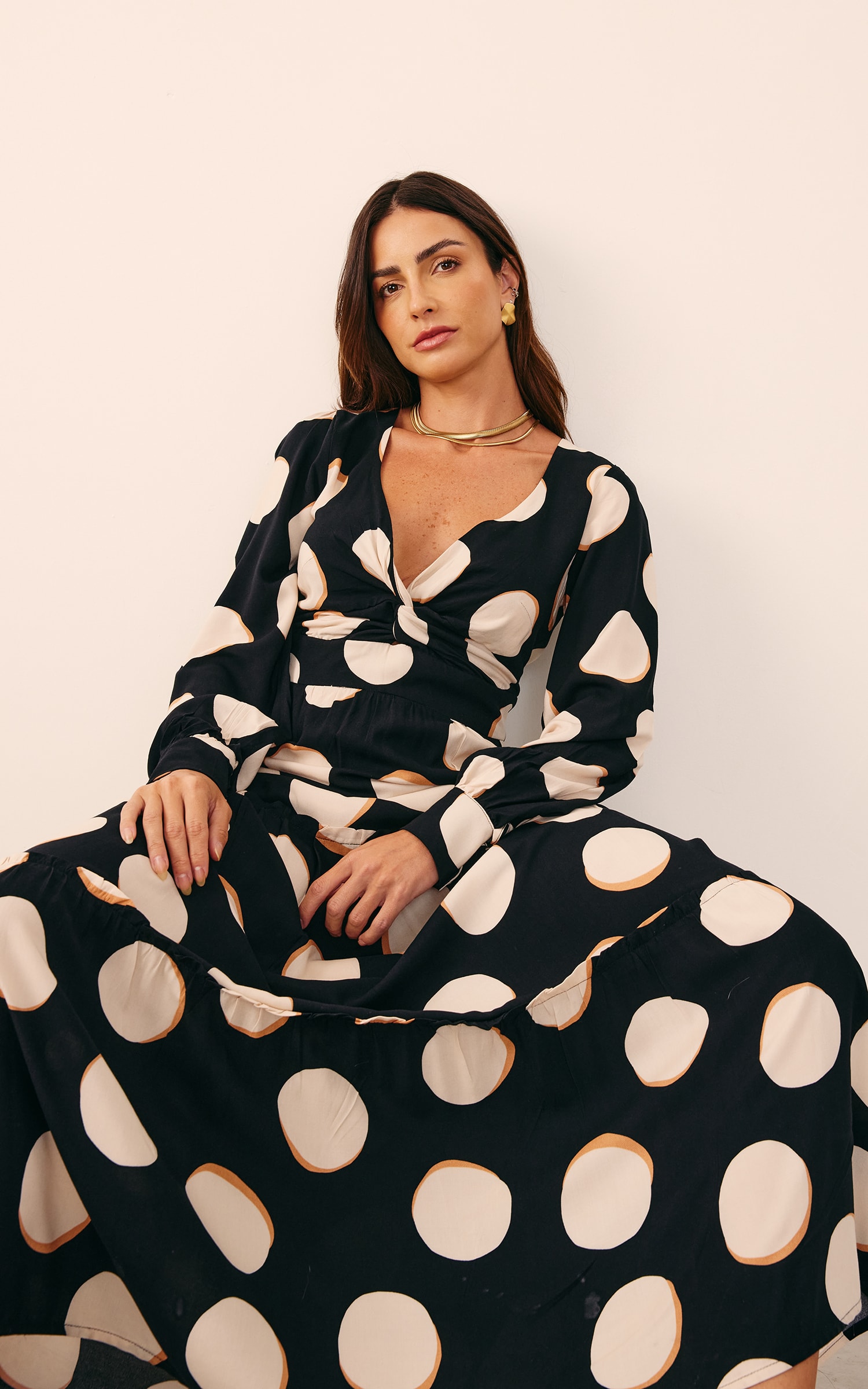Vestido Longo Estampa Yang