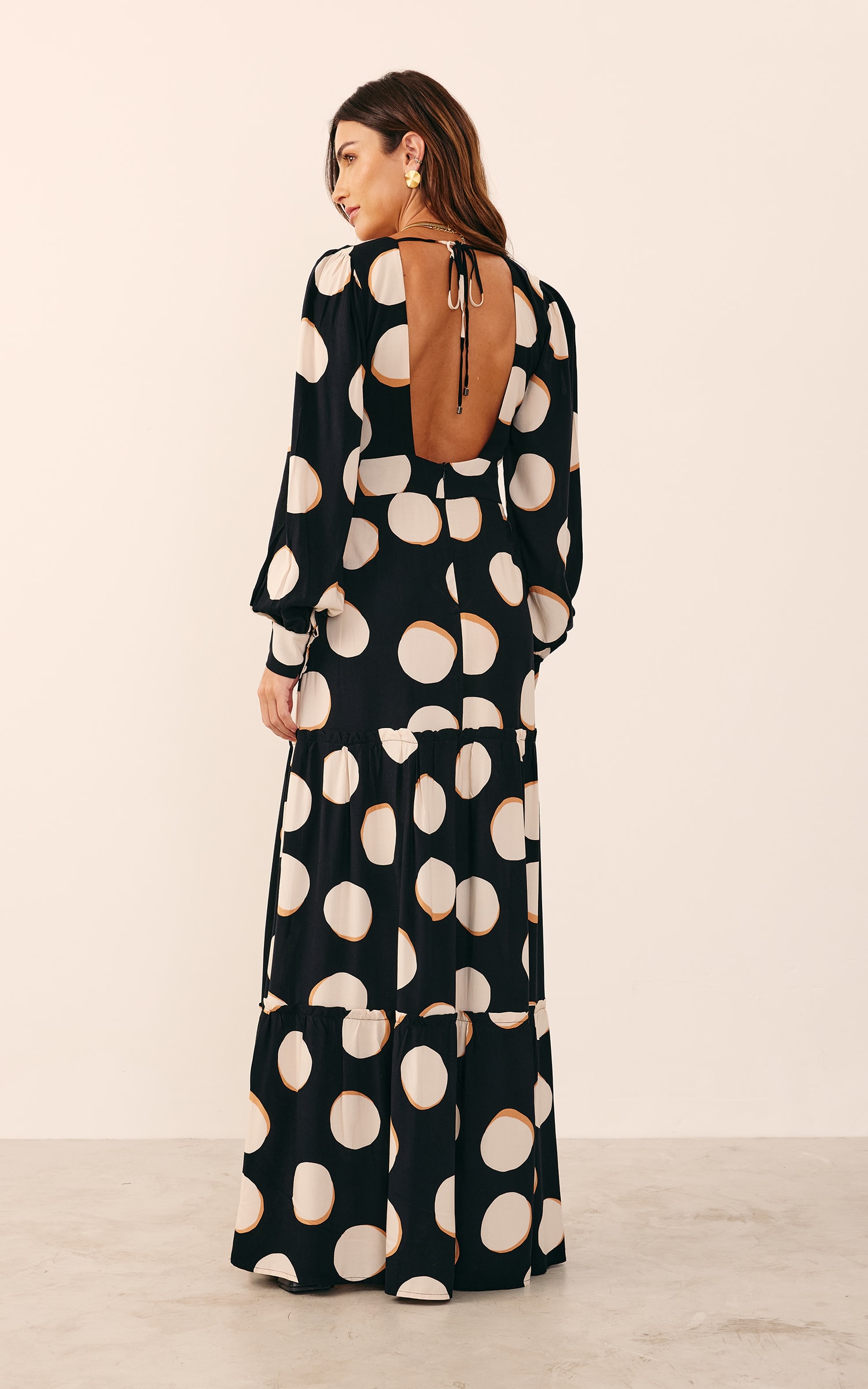 Vestido Longo Estampa Yang